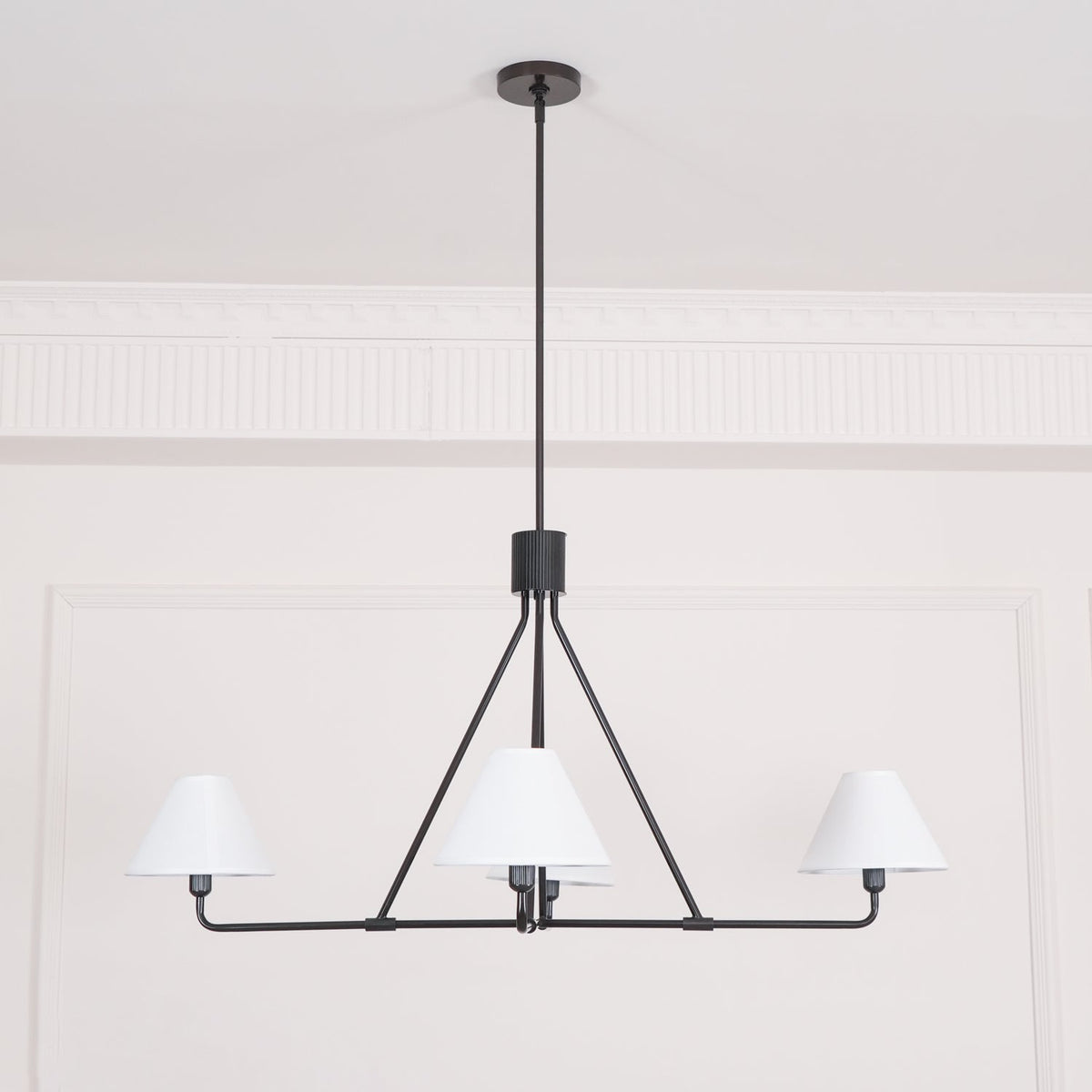 Ornuvyh Vintage Industrial Metal Fabric Chandelier