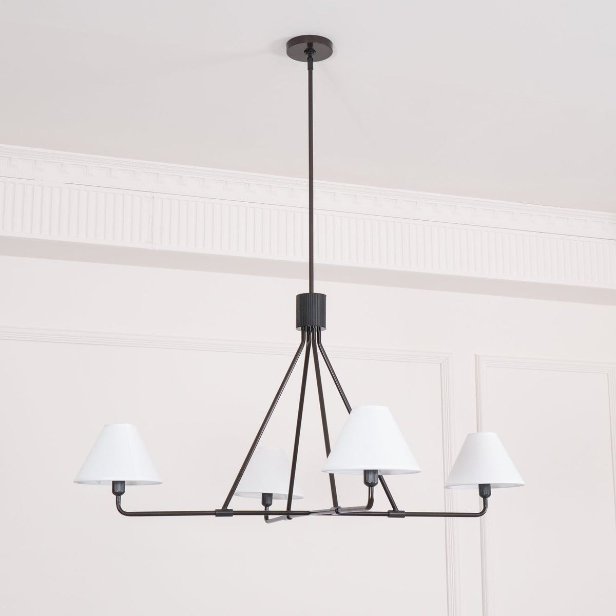 Vase Chandelier Cone Shade Minimalist