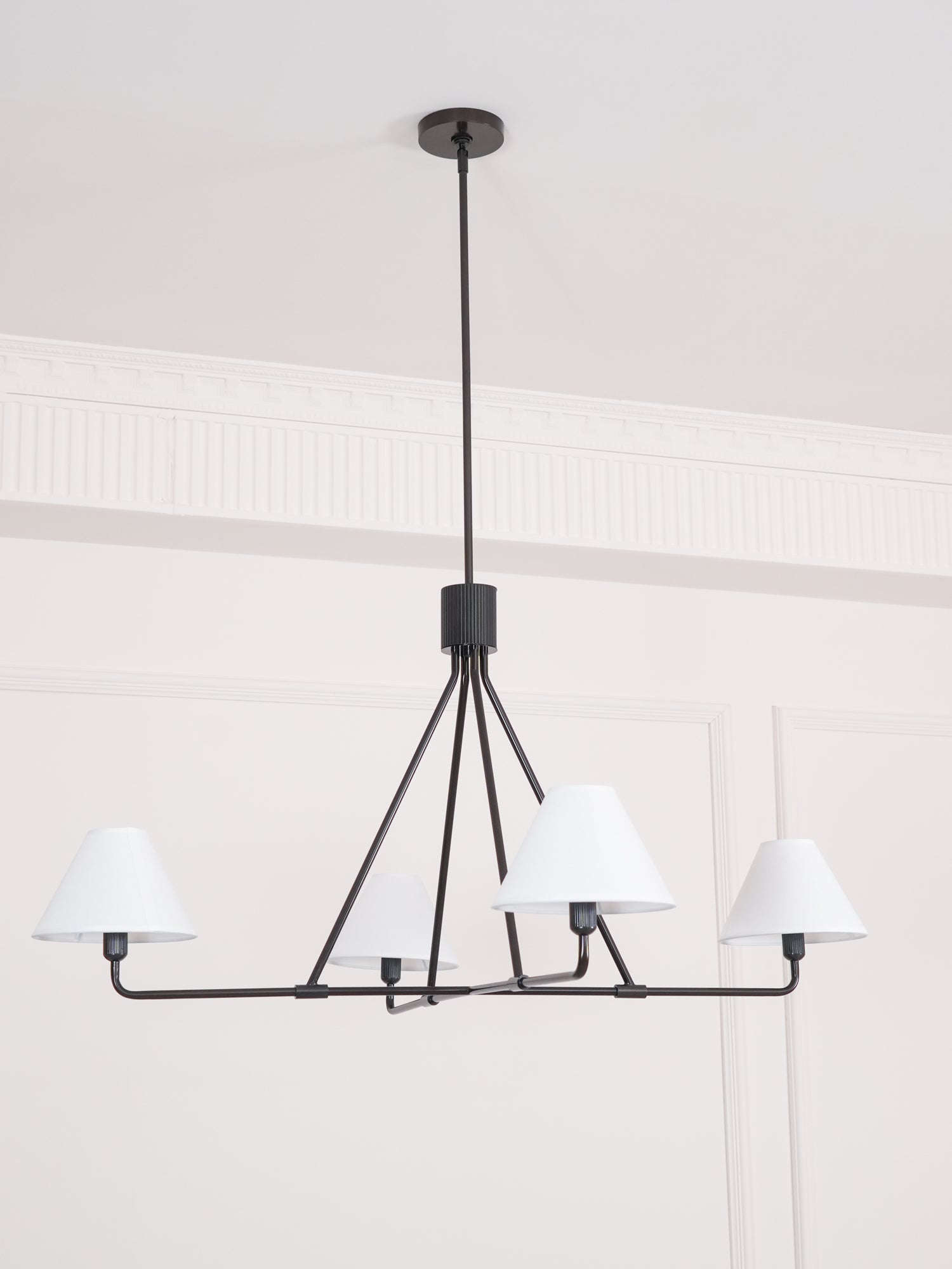Vase Chandelier Cone Shade Minimalist