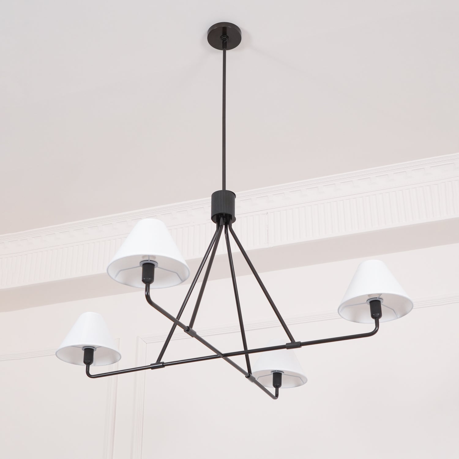 Vase Chandelier Cone Shade Minimalist