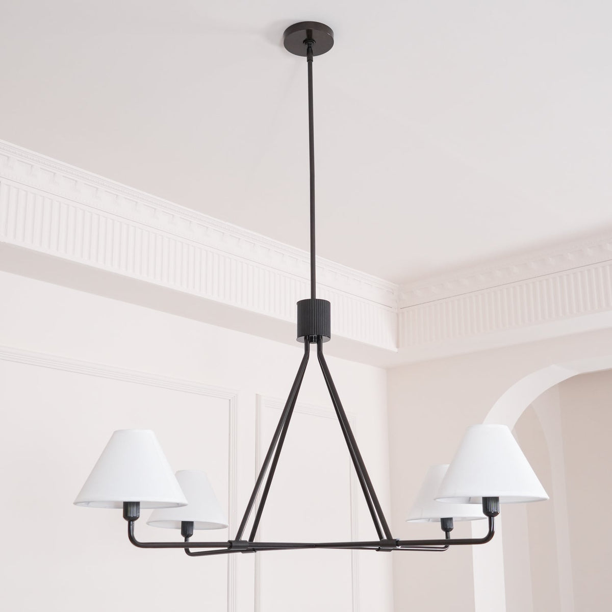 Vase Chandelier Cone Shade Minimalist