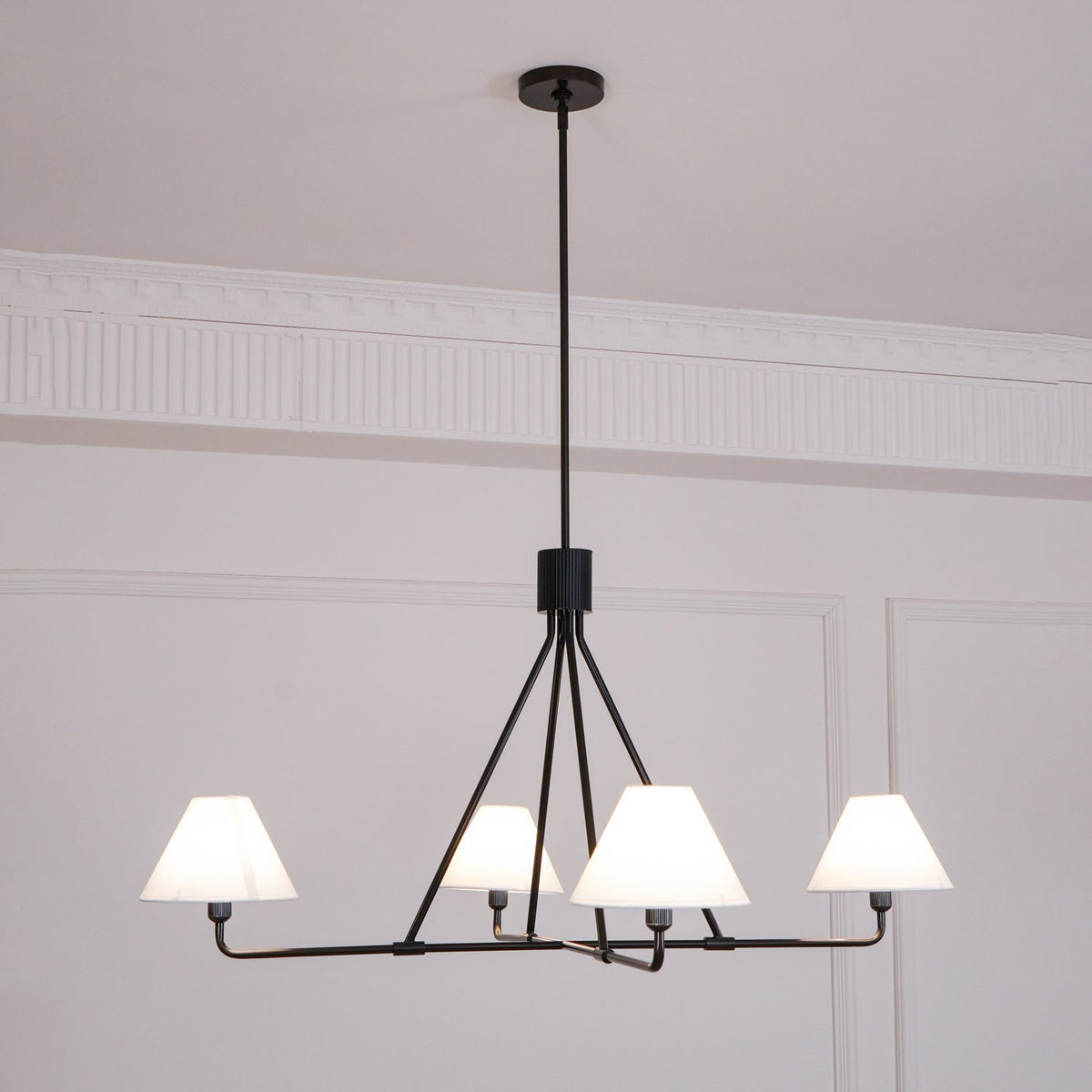 Vase Chandelier Cone Shade Minimalist