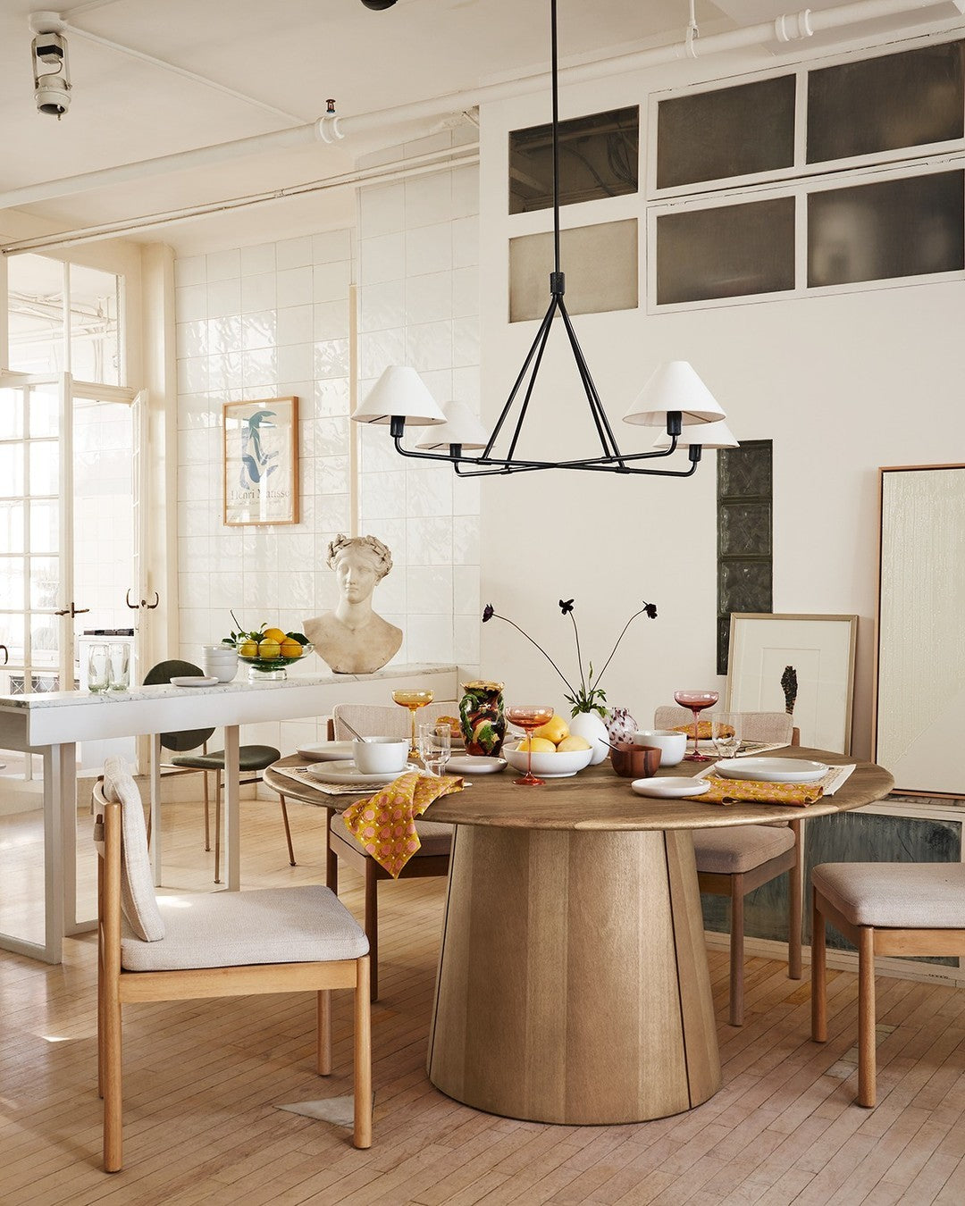 Vase Chandelier Cone Shade Minimalist
