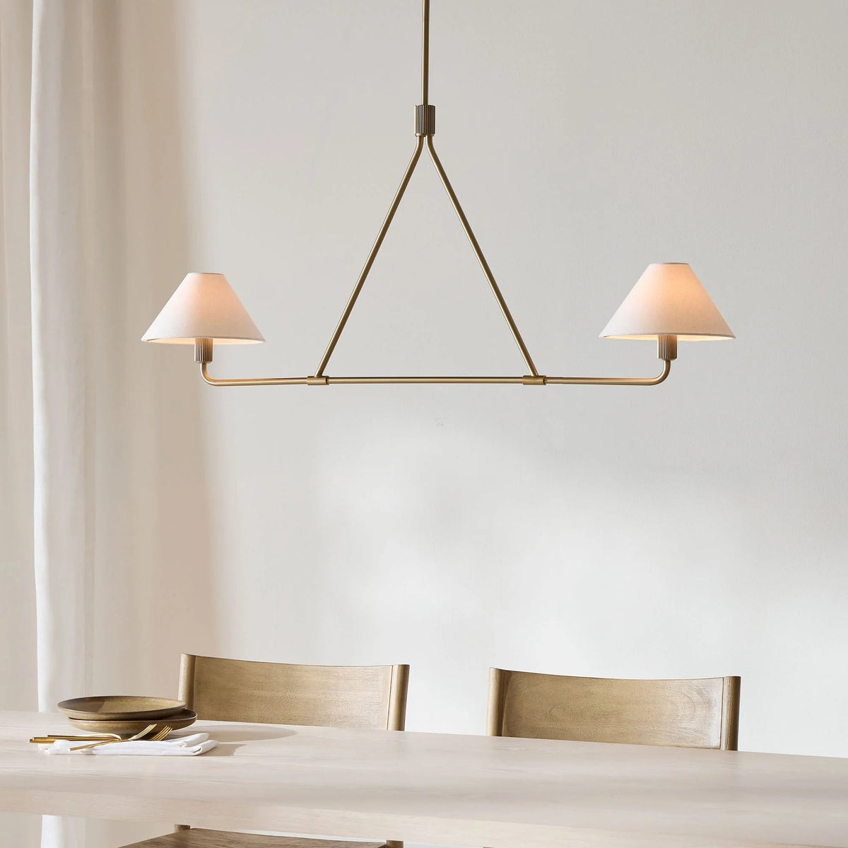 Vase Chandelier Cone Shade Minimalist