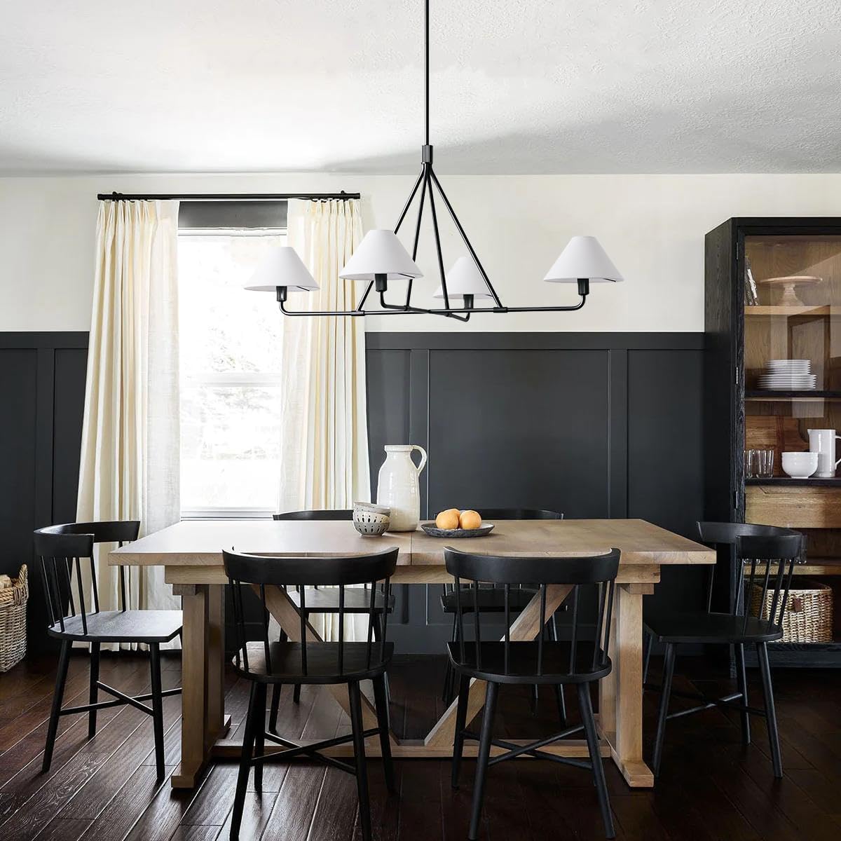 Vase Chandelier Cone Shade Minimalist
