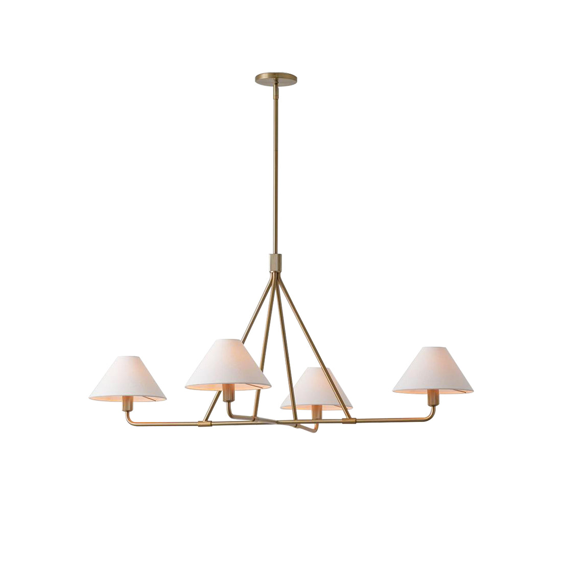 Vase Chandelier Cone Shade Minimalist