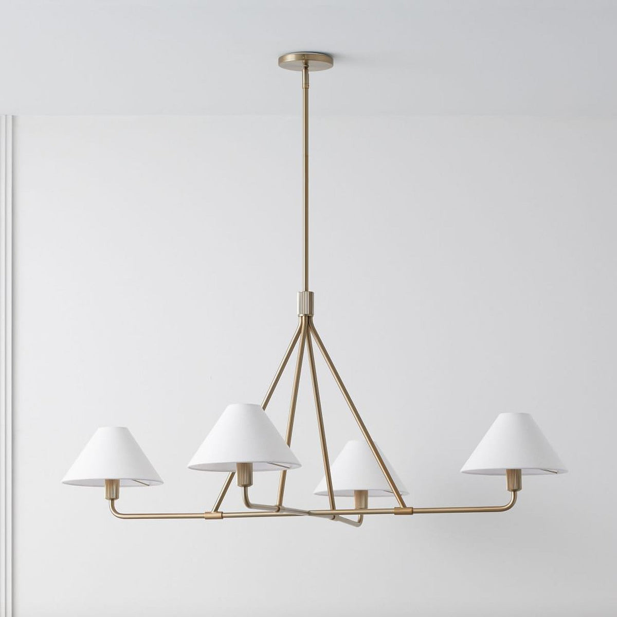 Vase Chandelier Cone Shade Minimalist