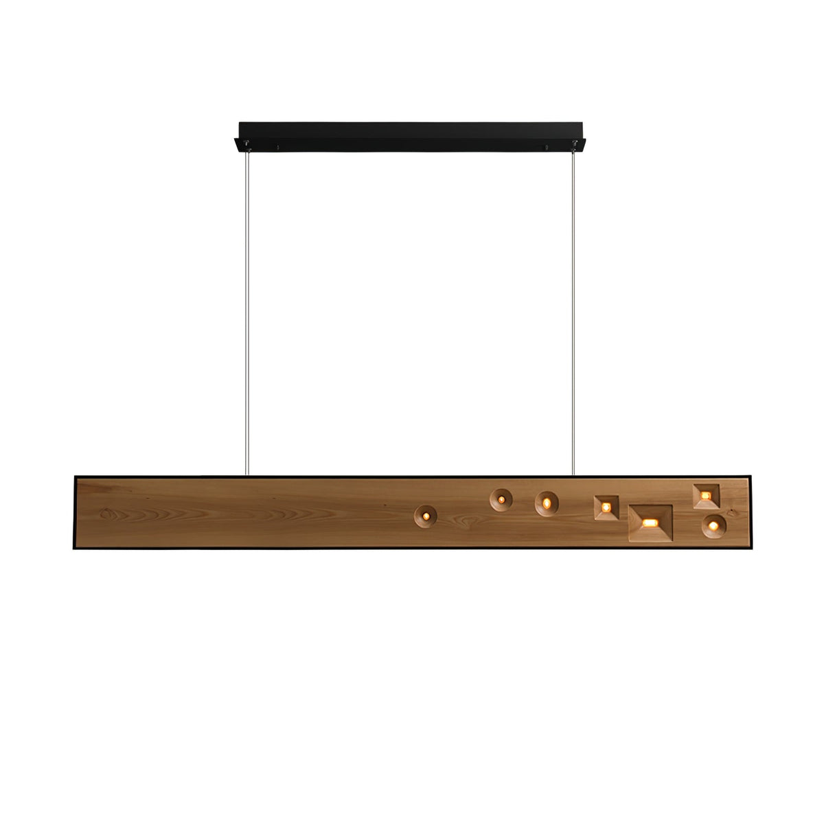 Elvorora Pendant Light Wood Gemstone Linear LED