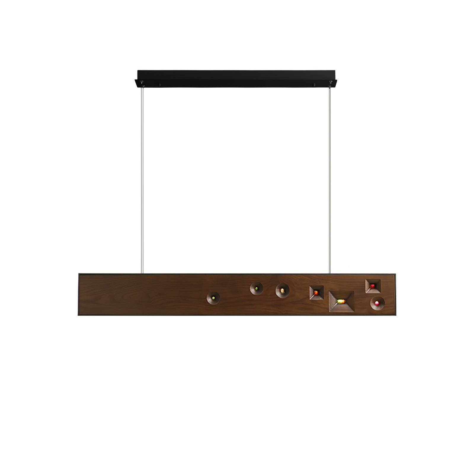Elvorora Pendant Light Wood Gemstone Linear LED