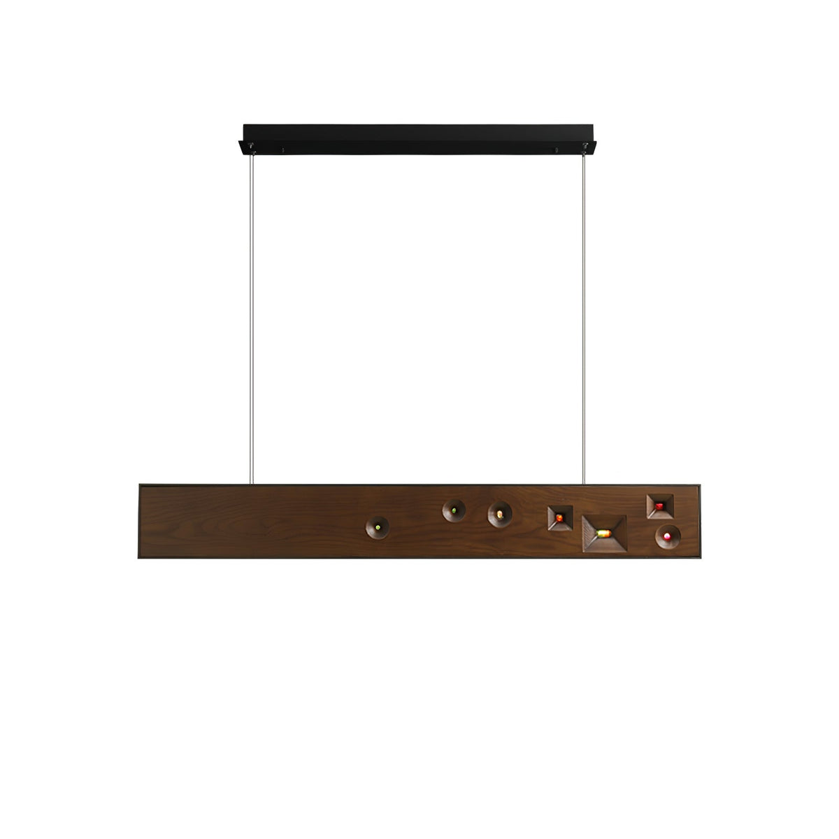 Elvorora Pendant Light Wood Gemstone Linear LED