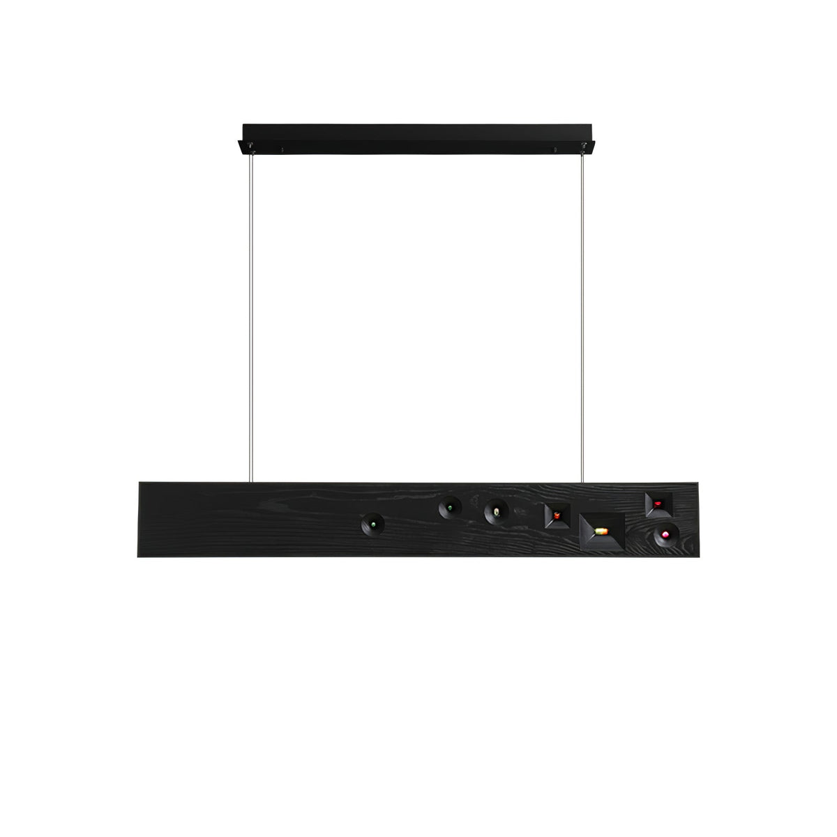 Elvorora Pendant Light Wood Gemstone Linear LED