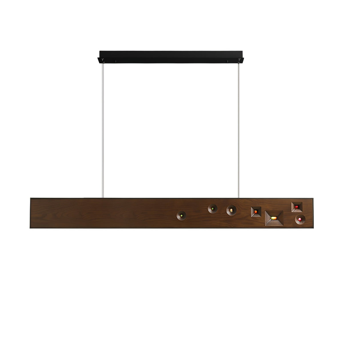Elvorora Pendant Light Wood Gemstone Linear LED