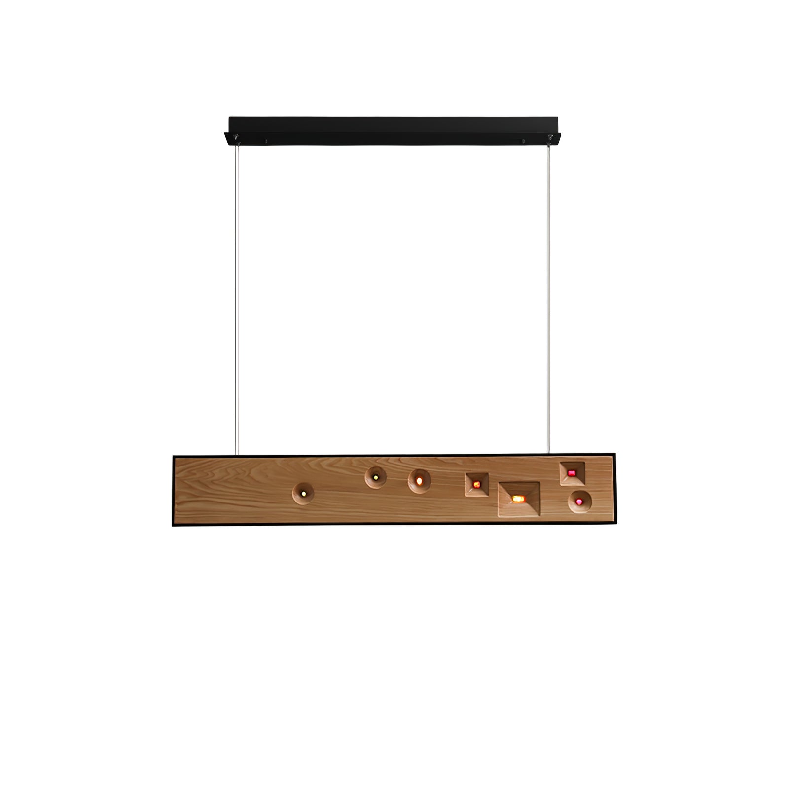Elvorora Pendant Light Wood Gemstone Linear LED