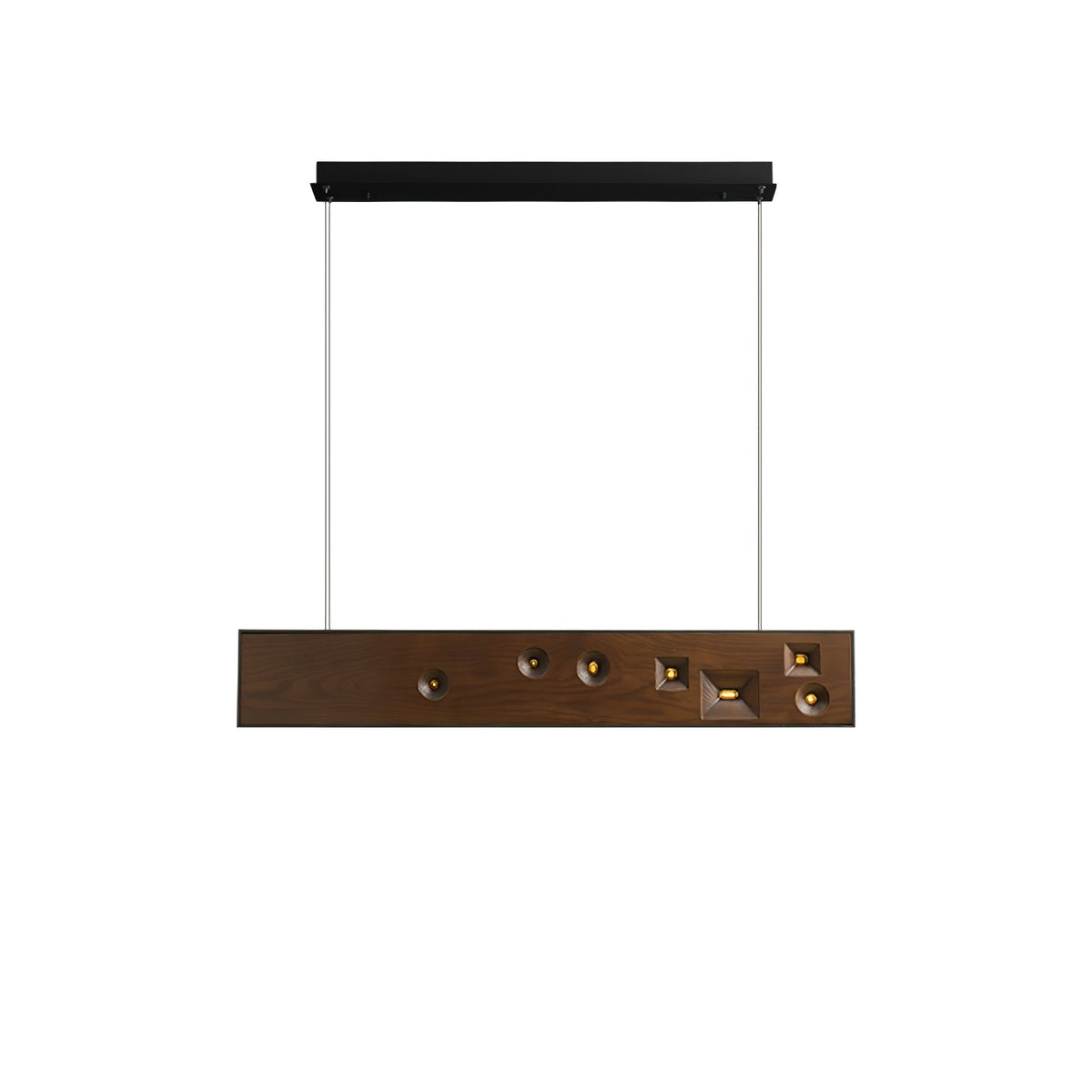 Elvorora Pendant Light Wood Gemstone Linear LED