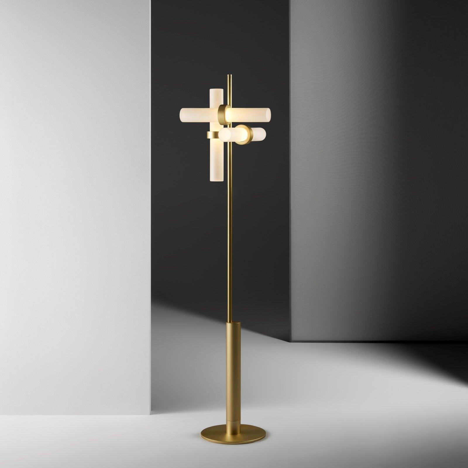 Munell Black Acrylic Floor Lamp