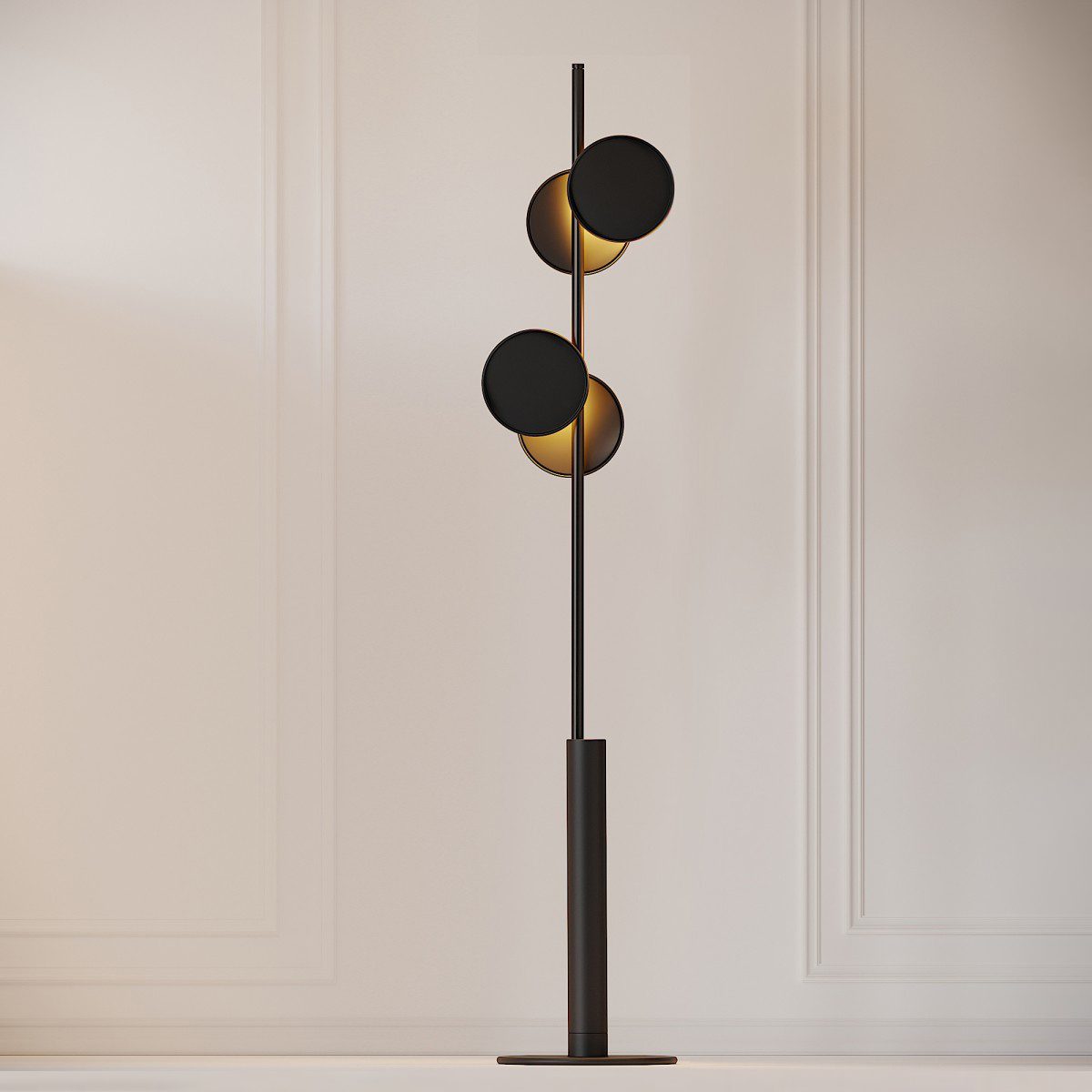 Munell Black Acrylic Floor Lamp