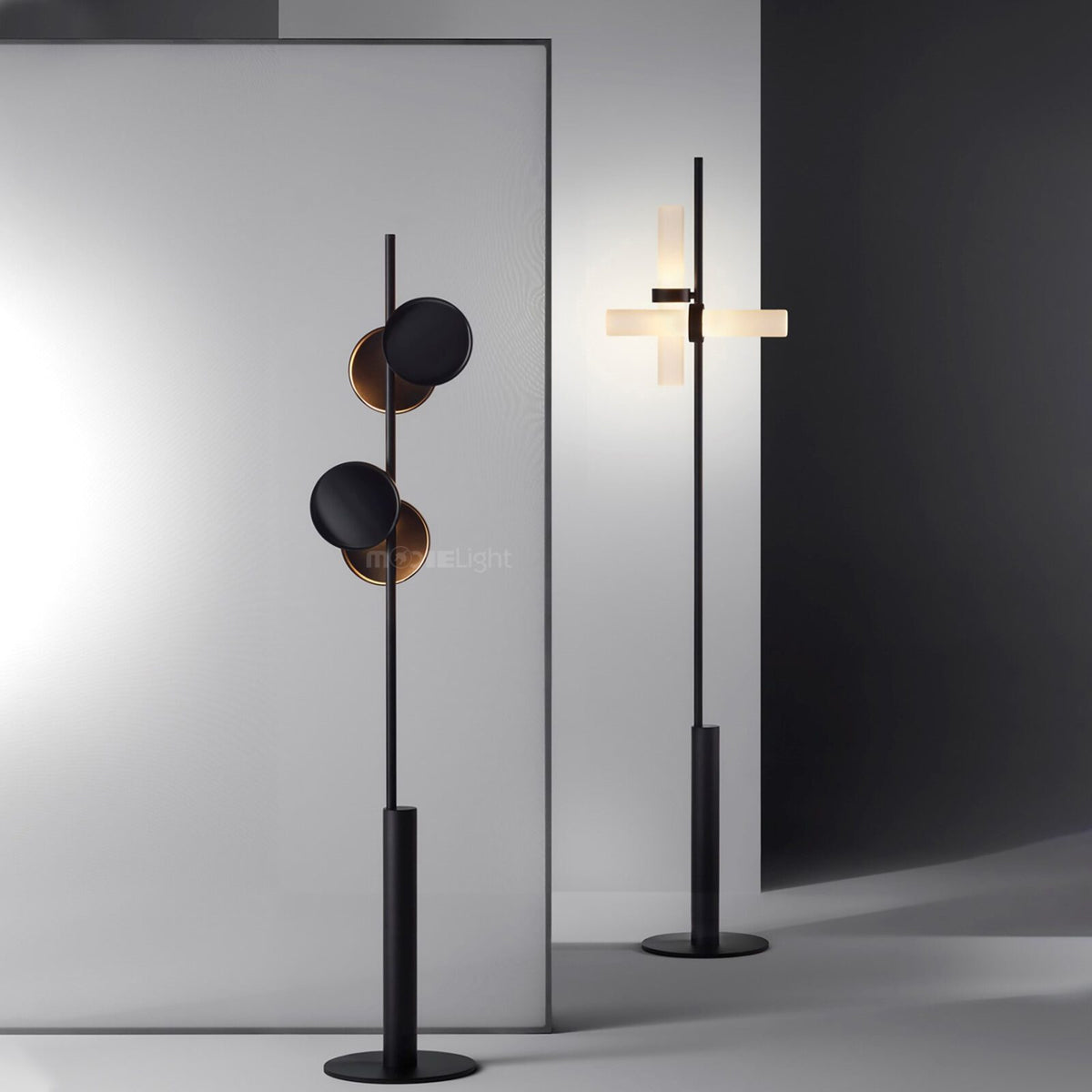 Munell Black Acrylic Floor Lamp