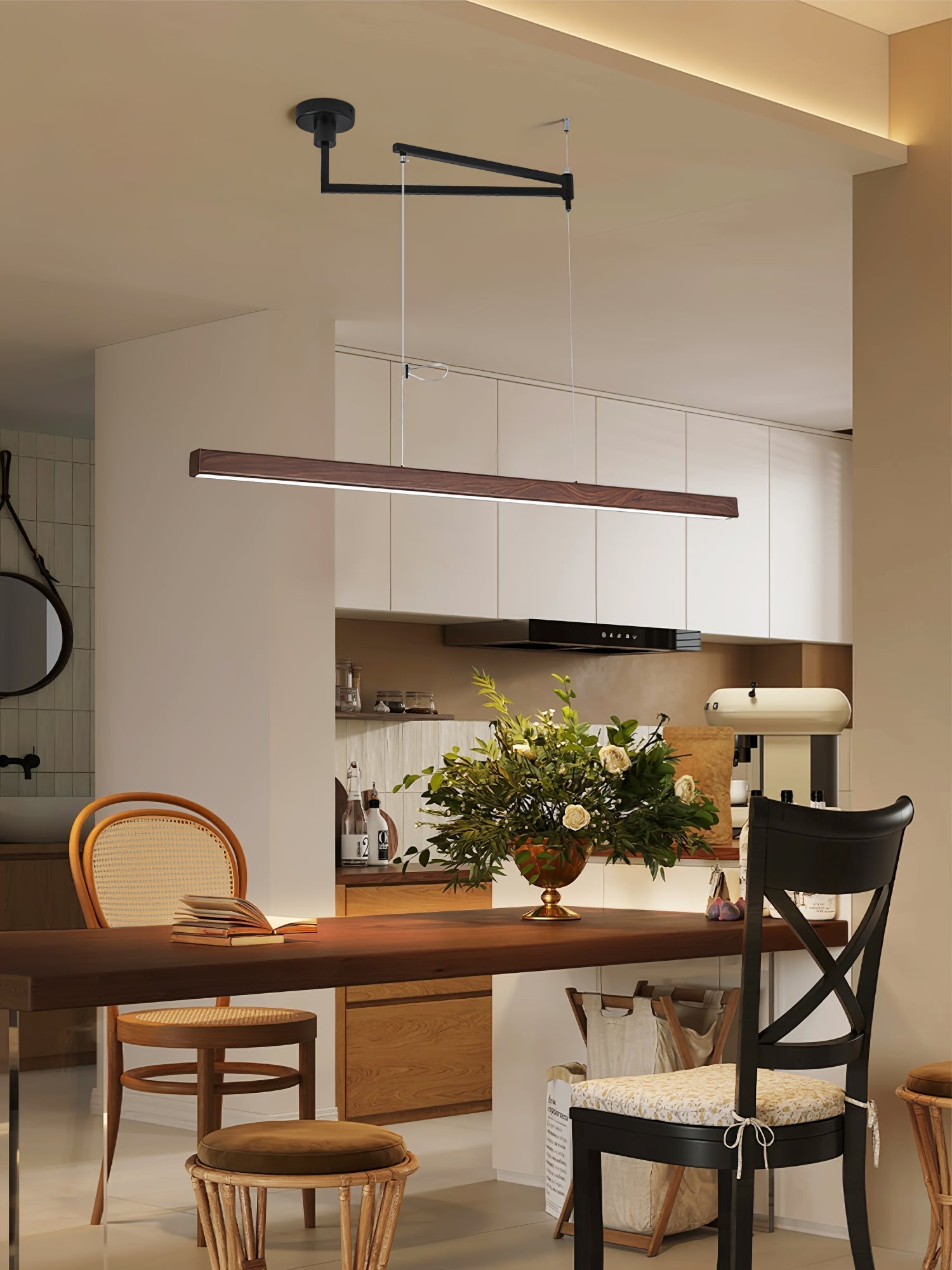 Sorva Swing Arm Linear Pendant Light