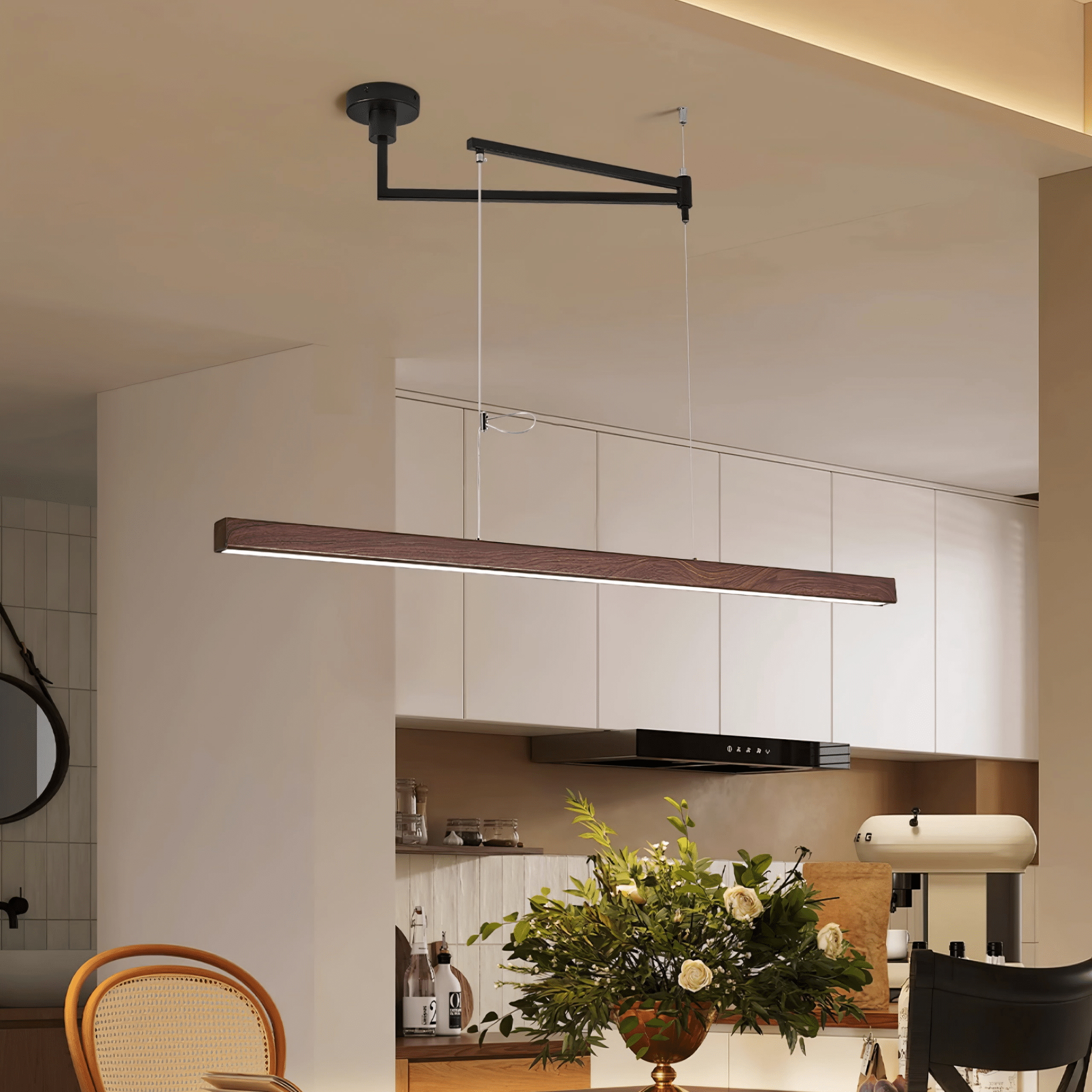Sorva Swing Arm Linear Pendant Light