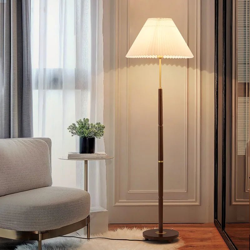 Haven Wood & Fabric Vintage Floor Lamp