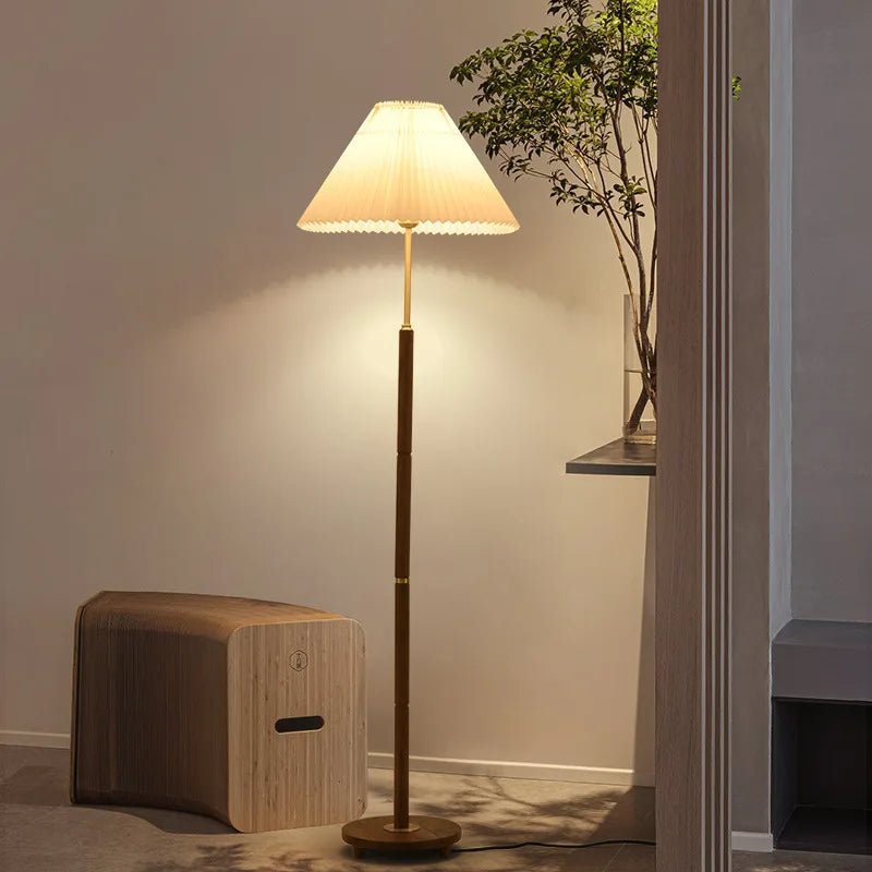 Haven Wood & Fabric Vintage Floor Lamp