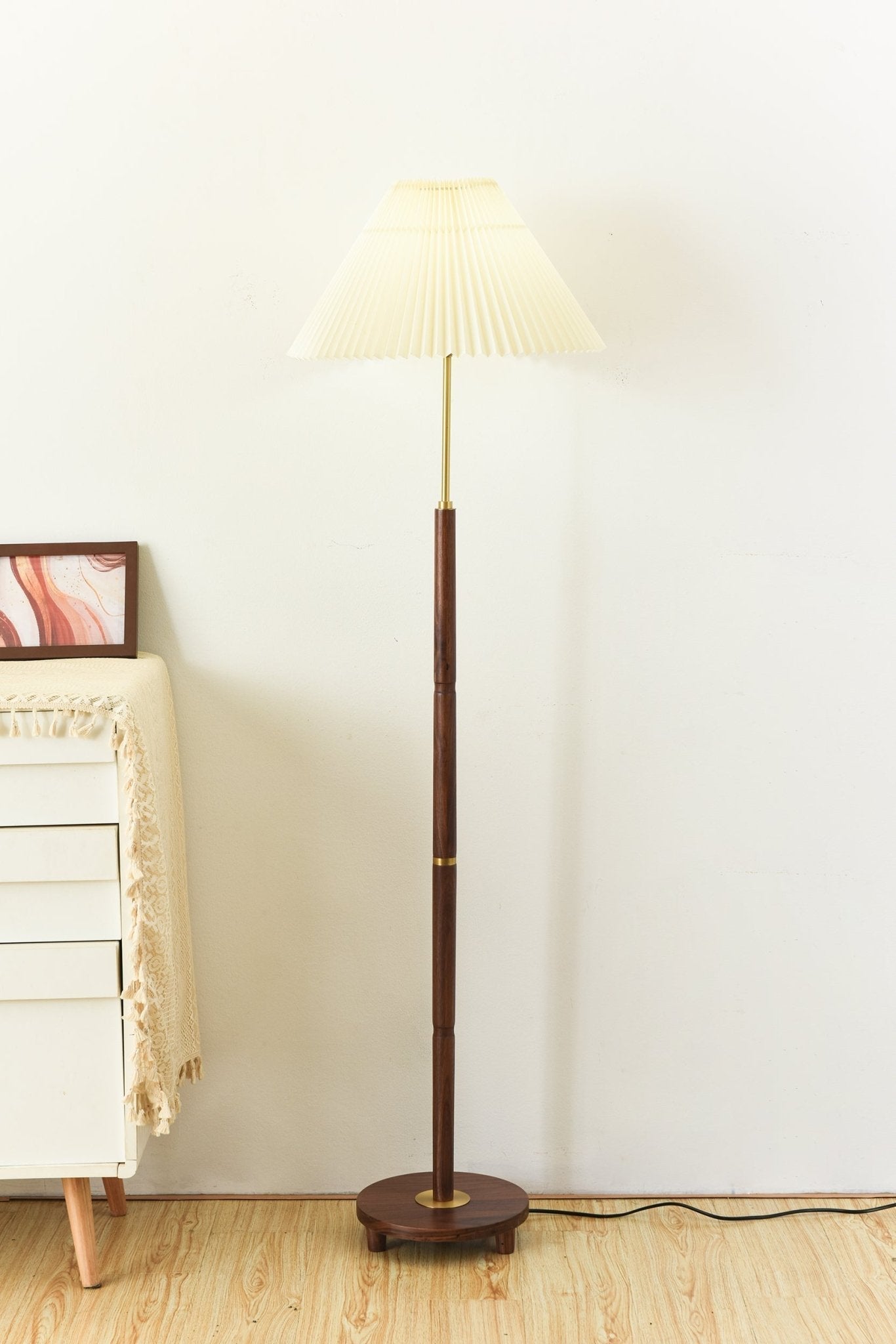 Haven Wood & Fabric Vintage Floor Lamp
