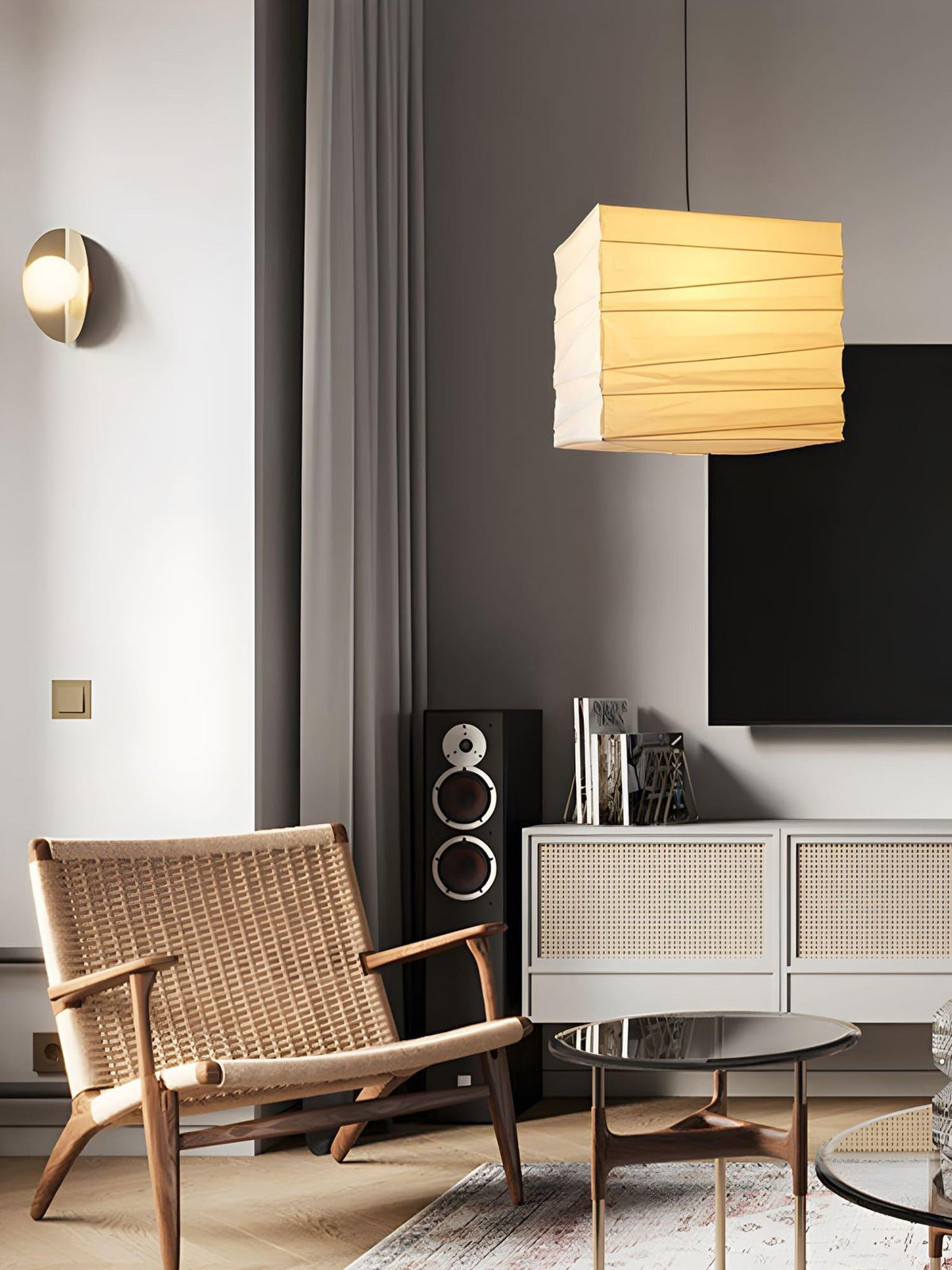 Eulien Paper Traditional Pendant Lamp