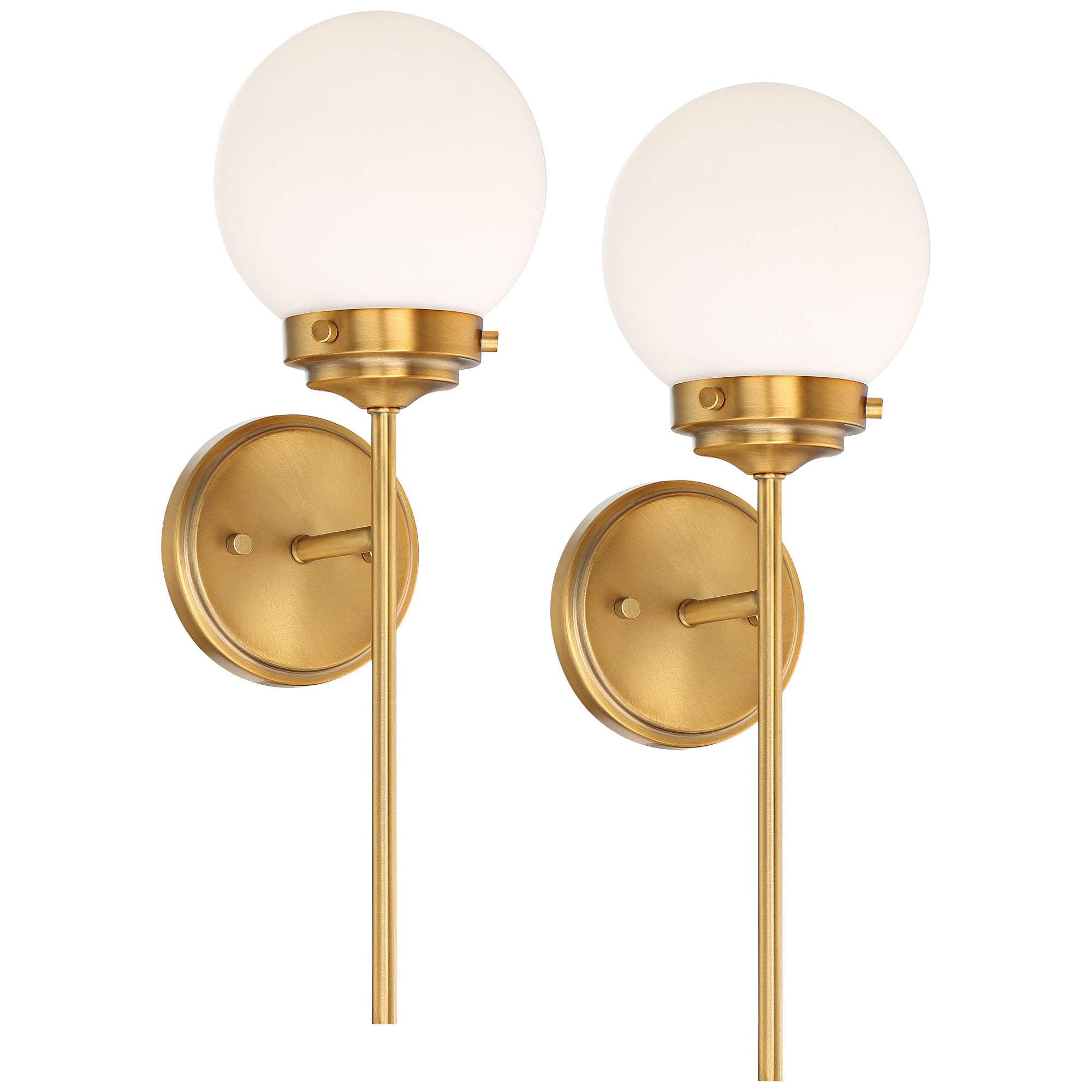 Waegnuvyh Modern Minimalist Brass Glass Wall Lamp