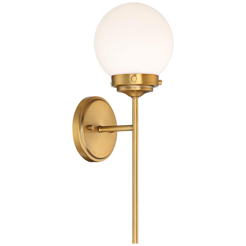 Waegnuvyh Modern Minimalist Brass Glass Wall Lamp