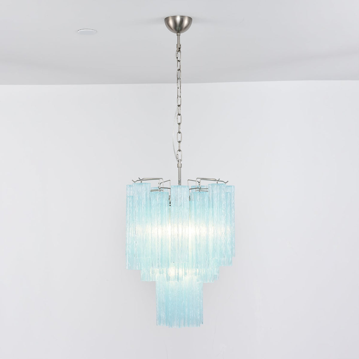 Celys Chandelier Azzura Murano Glass Tube Coastal