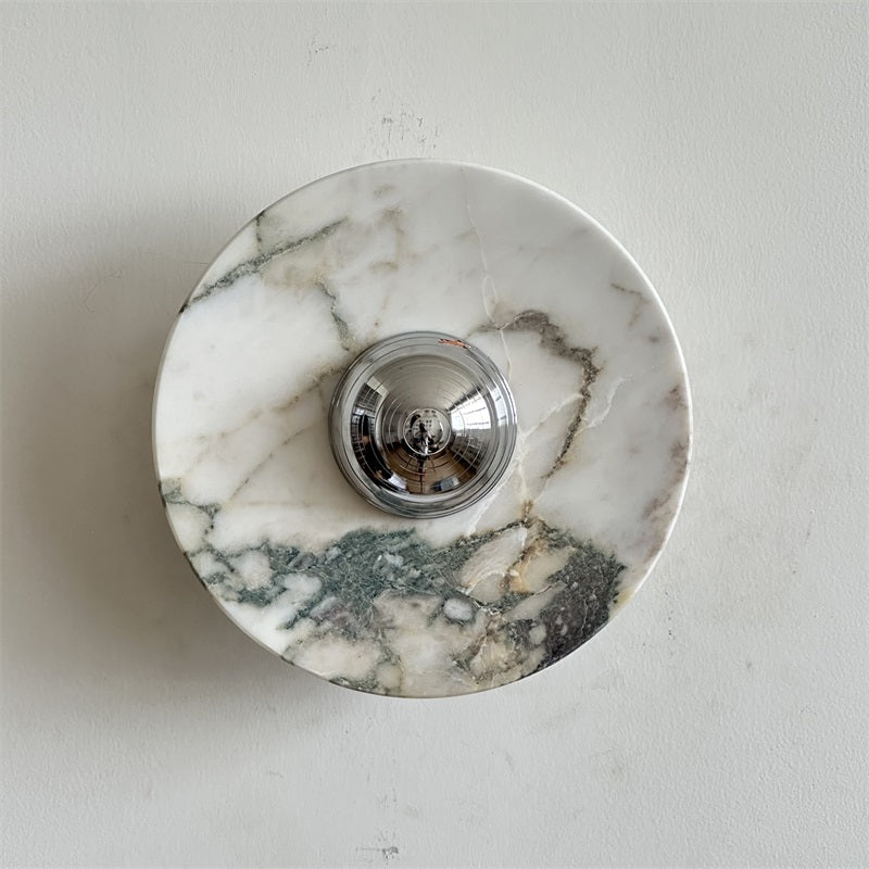 Alba Modern Minimalist Chrome Marble Wall Lamp