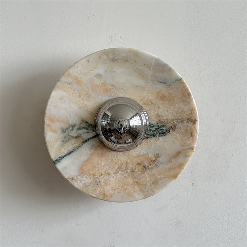 Alba Modern Minimalist Chrome Marble Wall Lamp