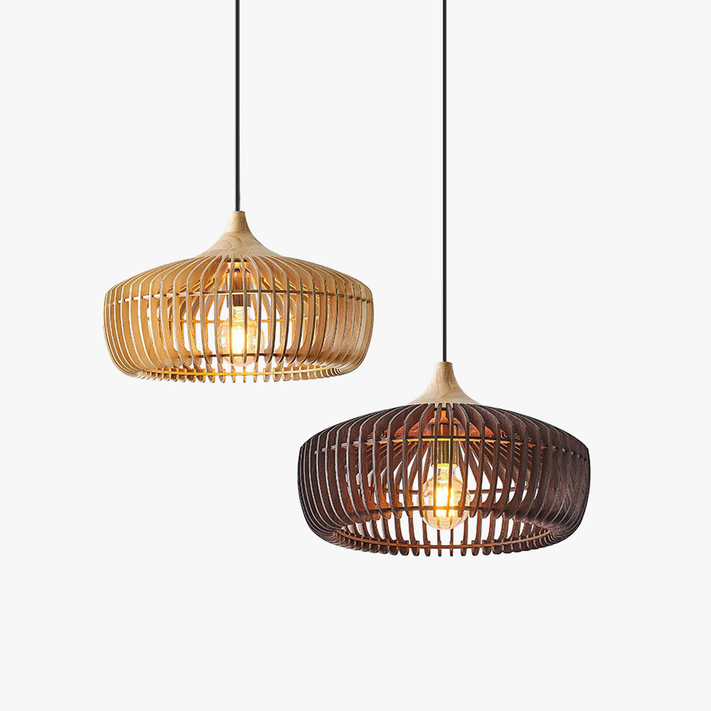 Muto Nordic Japanese Wood Pendant Light