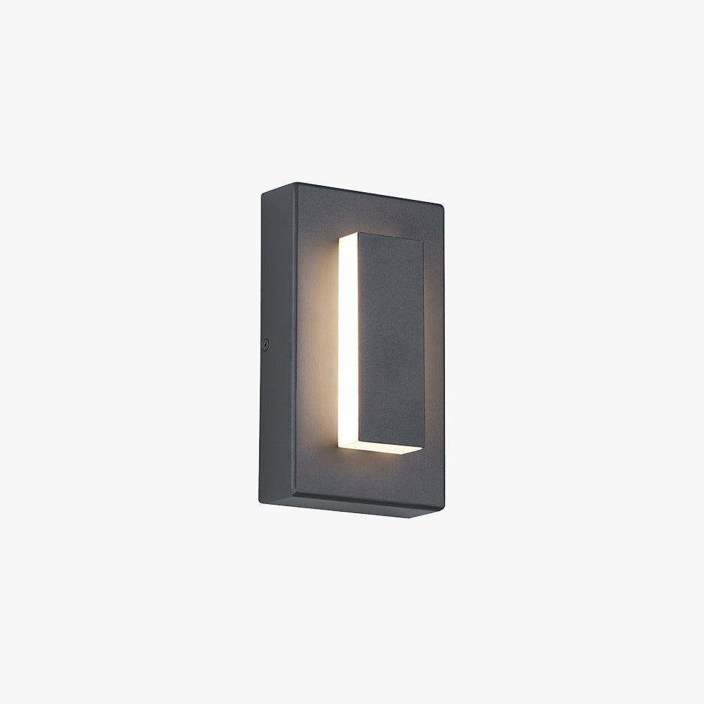 Arisha Modern Square Ring Outdoor Wall Lamp, Dark/Gray Bronze - Neutral Decor
