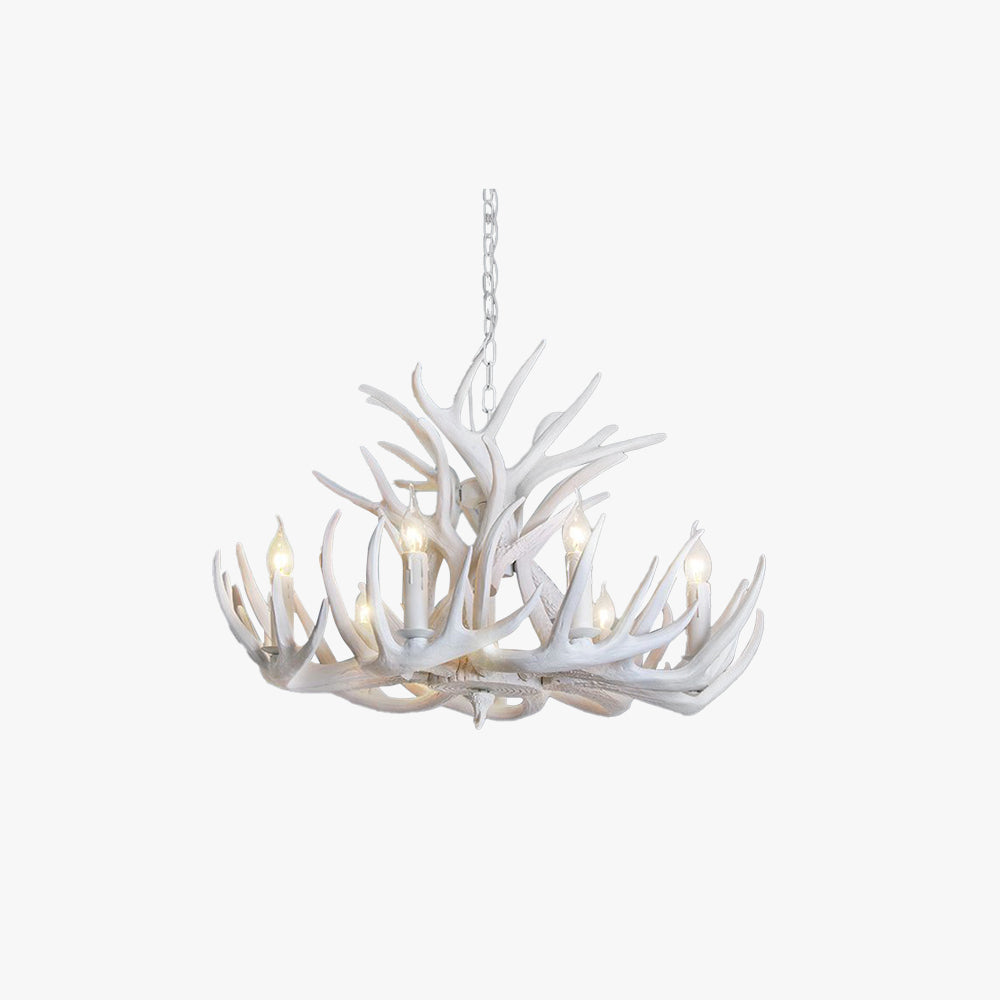 Silva Rustic Antler Resin Chandelier Dining Room - Neutral Decor