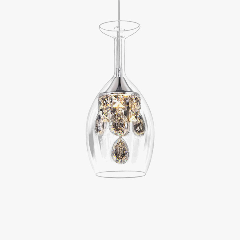 Kristy Modern Wine Glass/Crystal Pendant Light - Neutral Decor