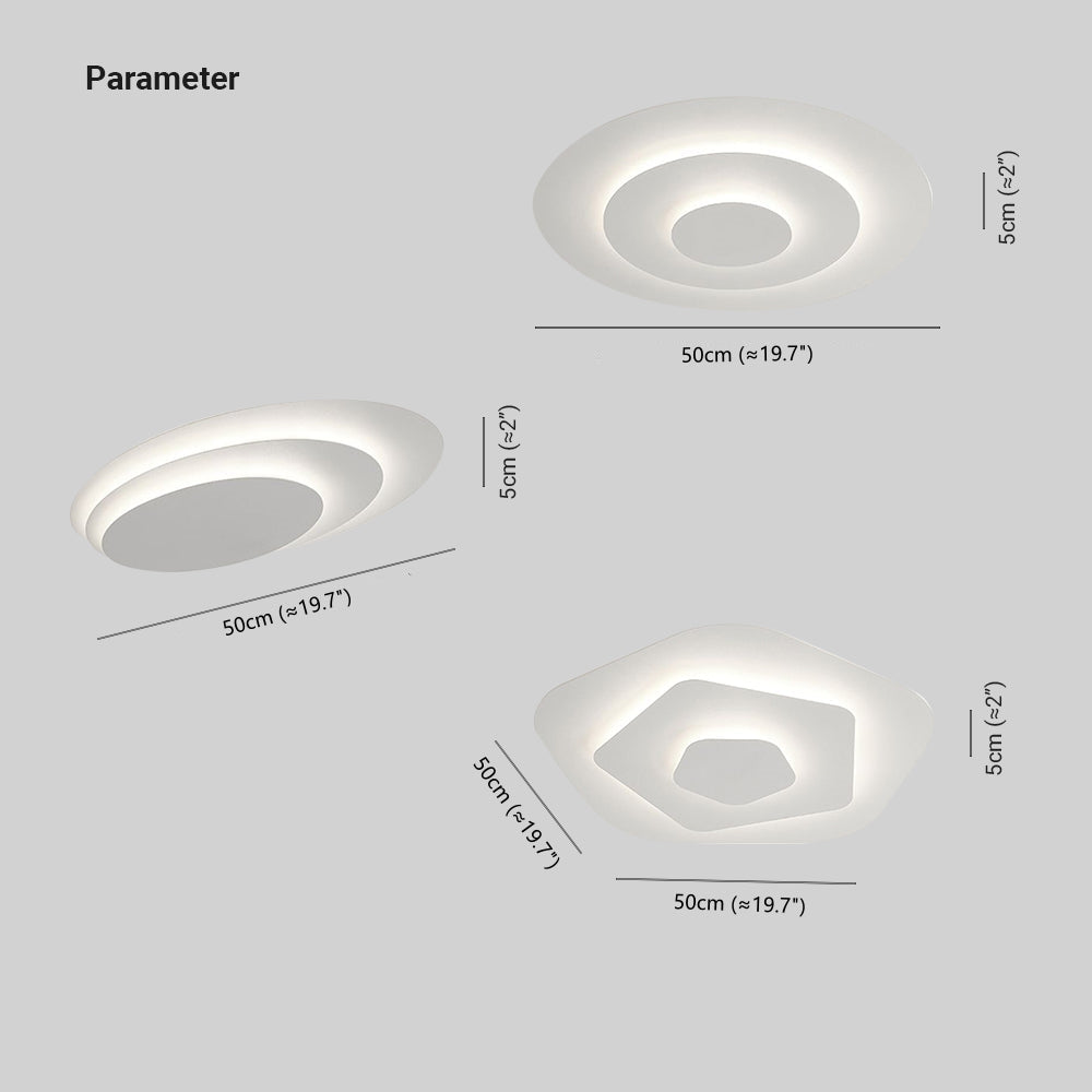 Arisha Modern Nordic Flush Mount Ceiling Light Acrylic Living Room - Neutral Decor