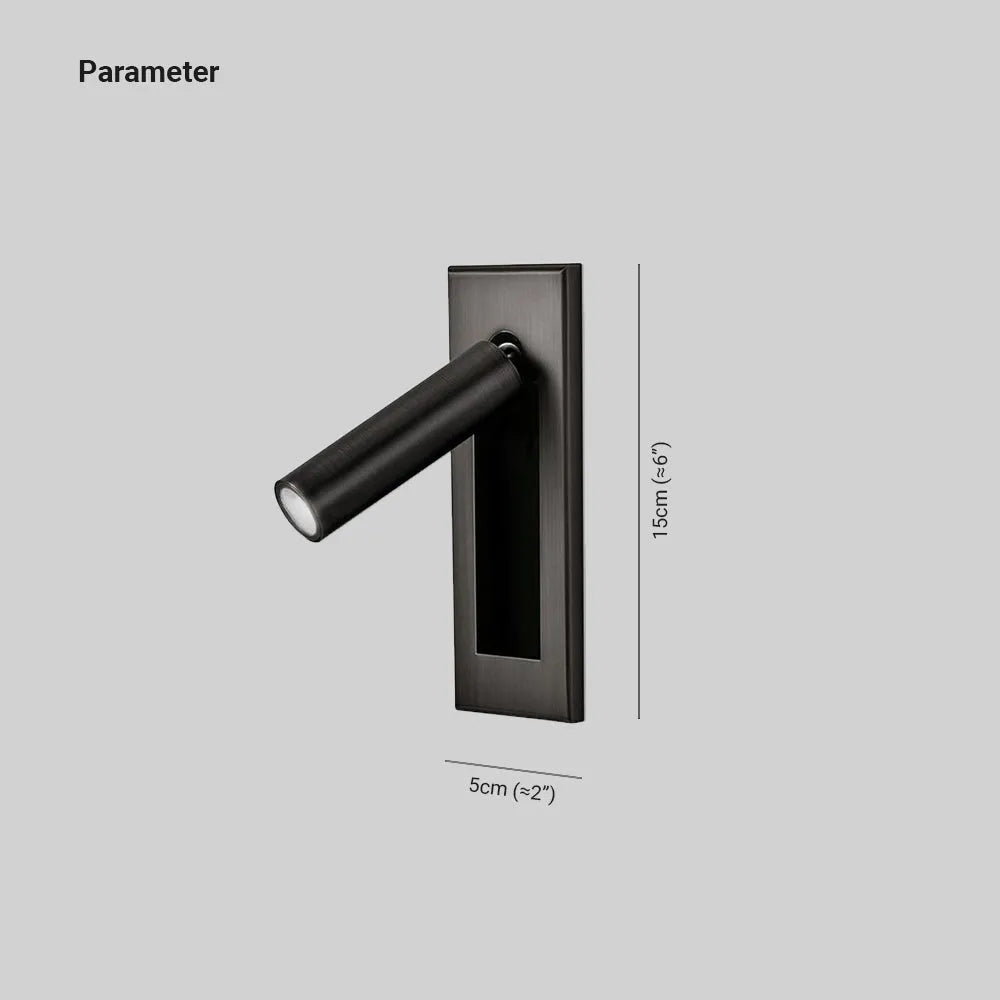 Arisha Modern Rotatable Bedside Sconce, Cylindrical/Square - Neutral Decor
