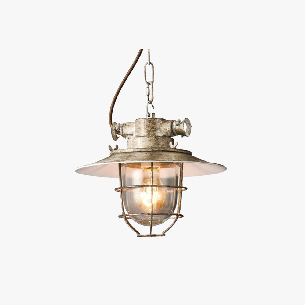 Epoch Industrial Glass Pendant Light Bedroom - Neutral Decor