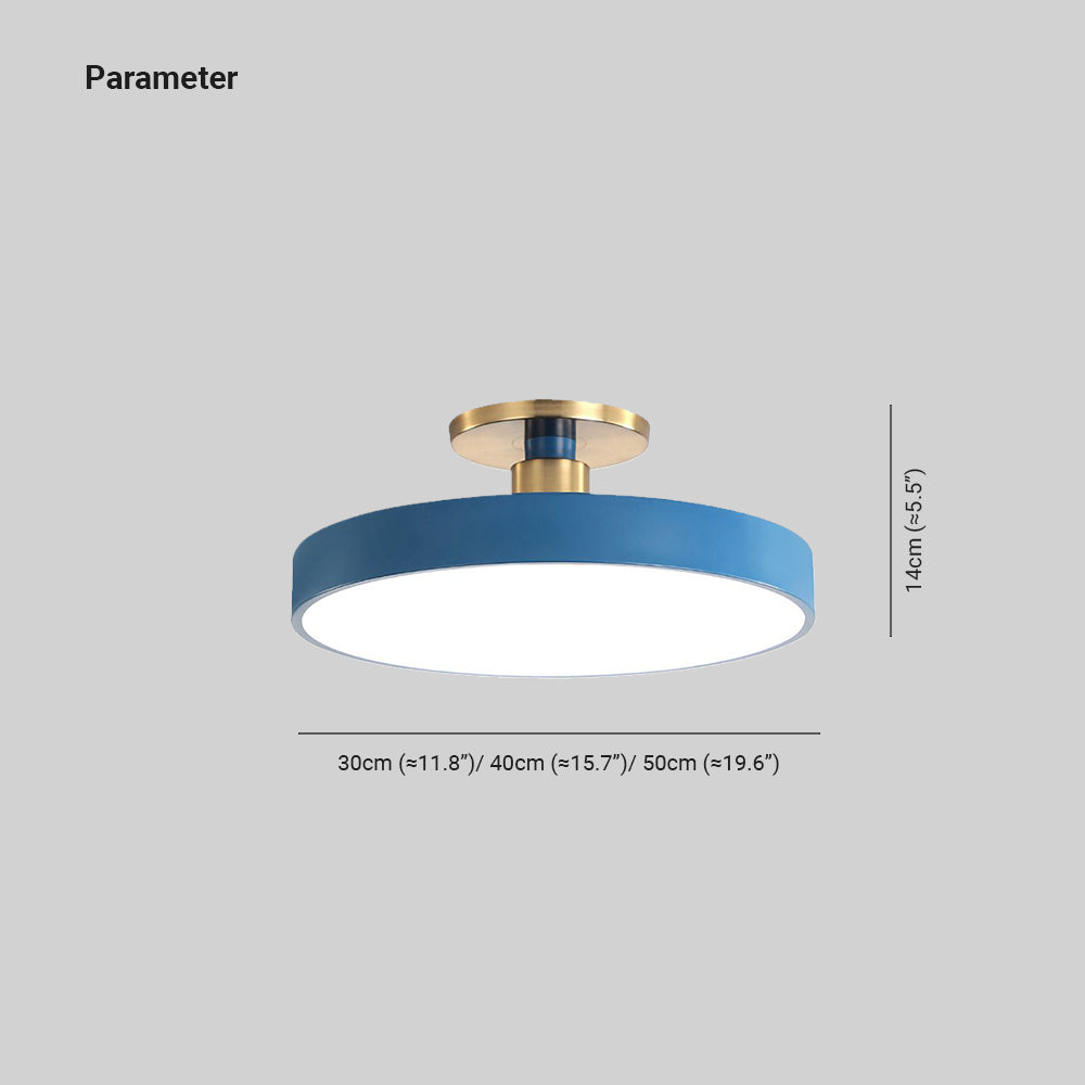 Aria Nordic Minimalist Round Flush Mount Ceiling Light - Neutral Decor