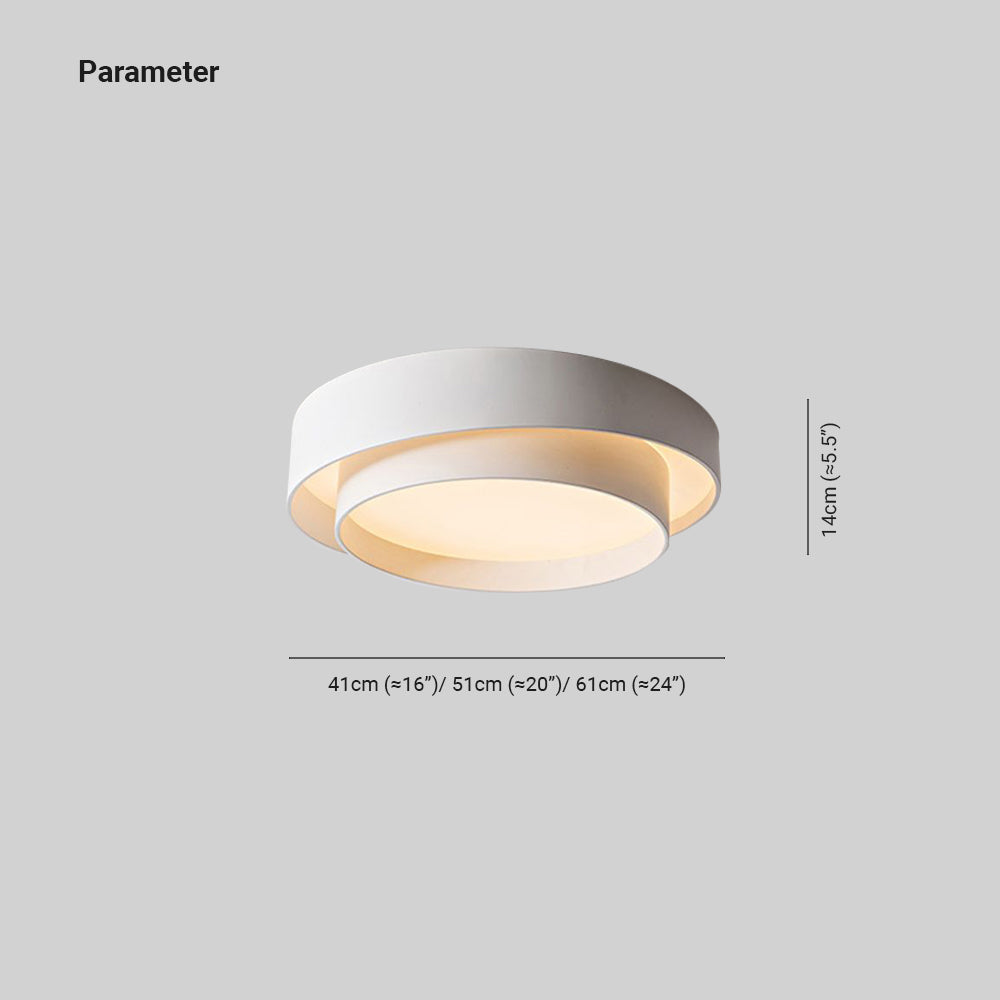 Arisha Nordic Art Deco Circular Flush Mount Ceiling Light - Neutral Decor