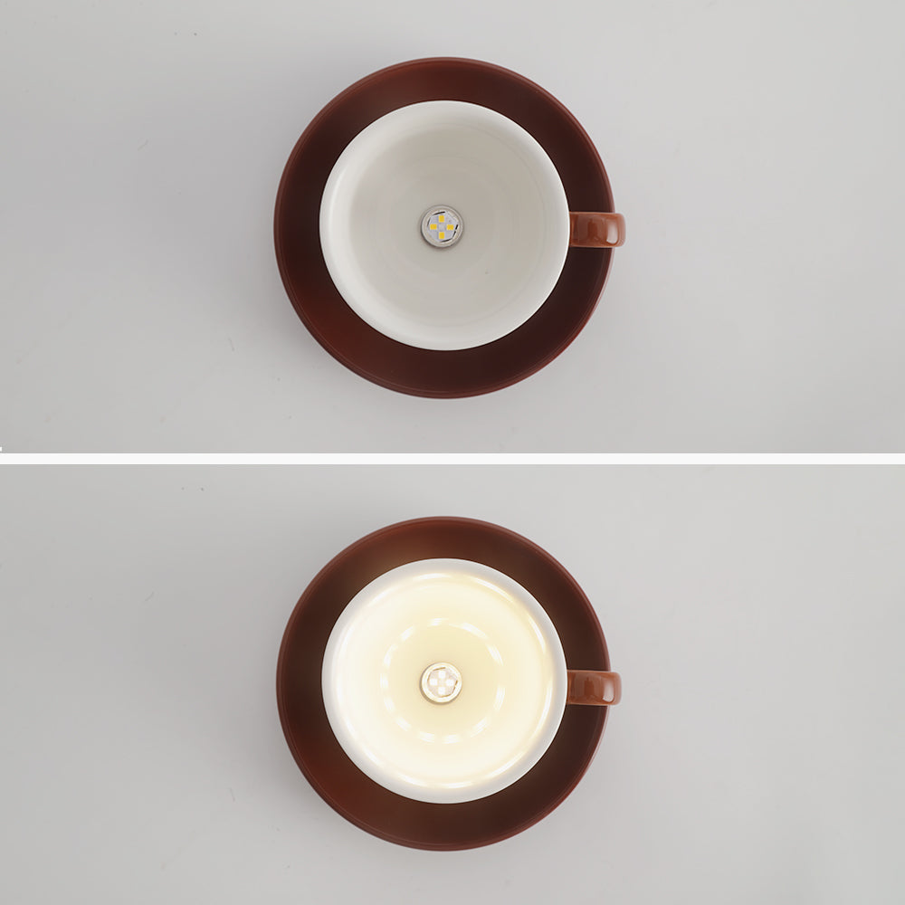 Valentina Modern Coffee Cups Ceramic Flush Ceiling Lighting - Neutral Decor