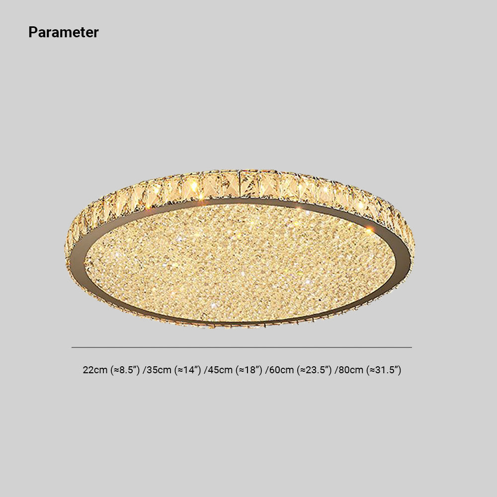 Kristy Round Flush Mount Ceiling Light Living Room - Neutral Decor