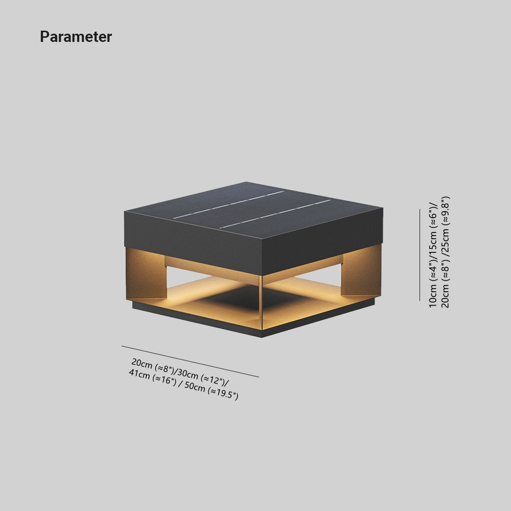Ray Post Modern Solar Square LED Outdoor Light - Neutral Decor