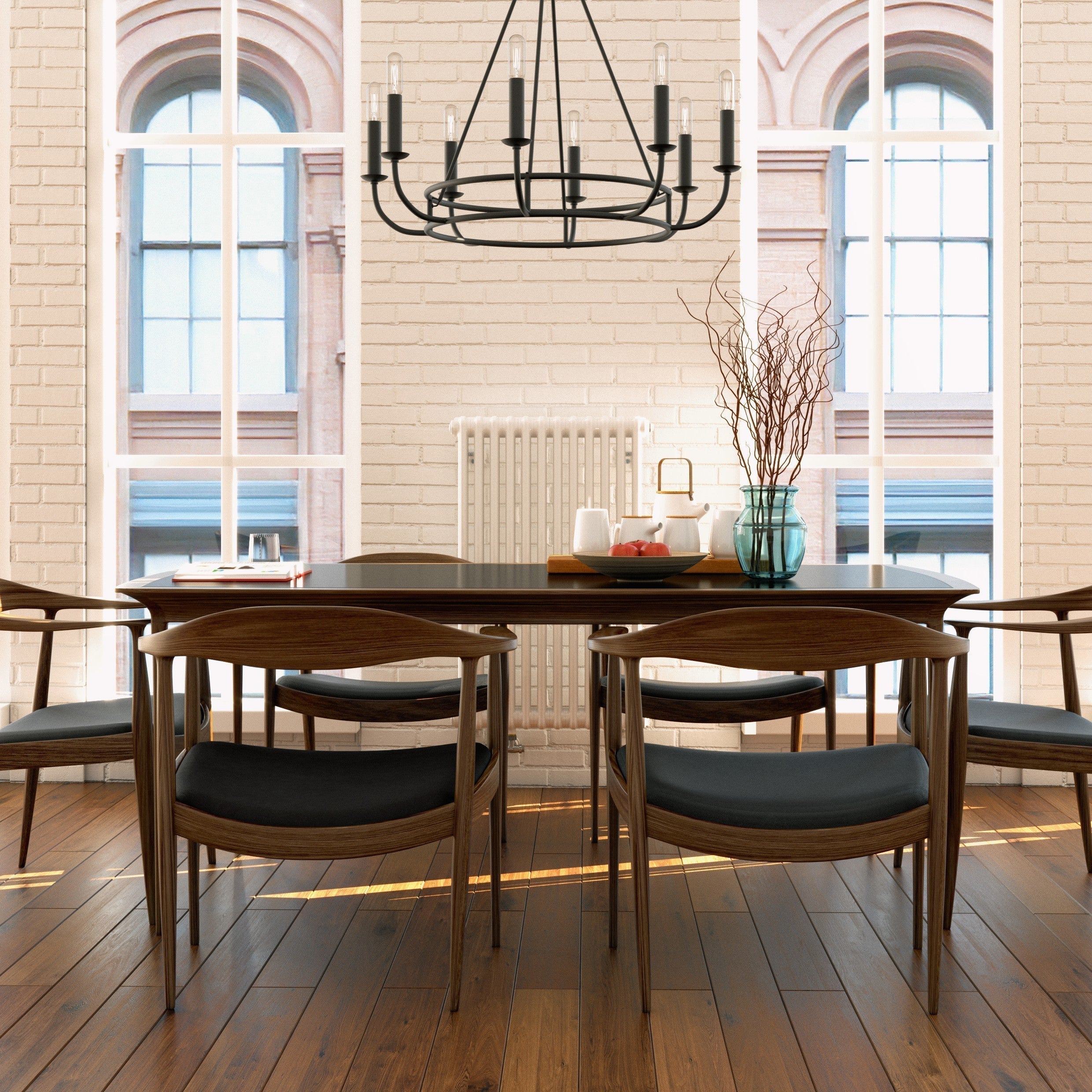 Xenuvyh Modern Minimalist Vintage Industrial Metal Chandelier