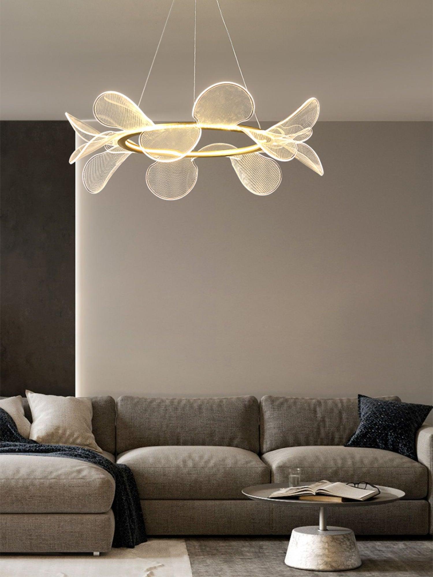 Lustra Chandelier Bain Flying Flowers Acrylic - Neutral Decor