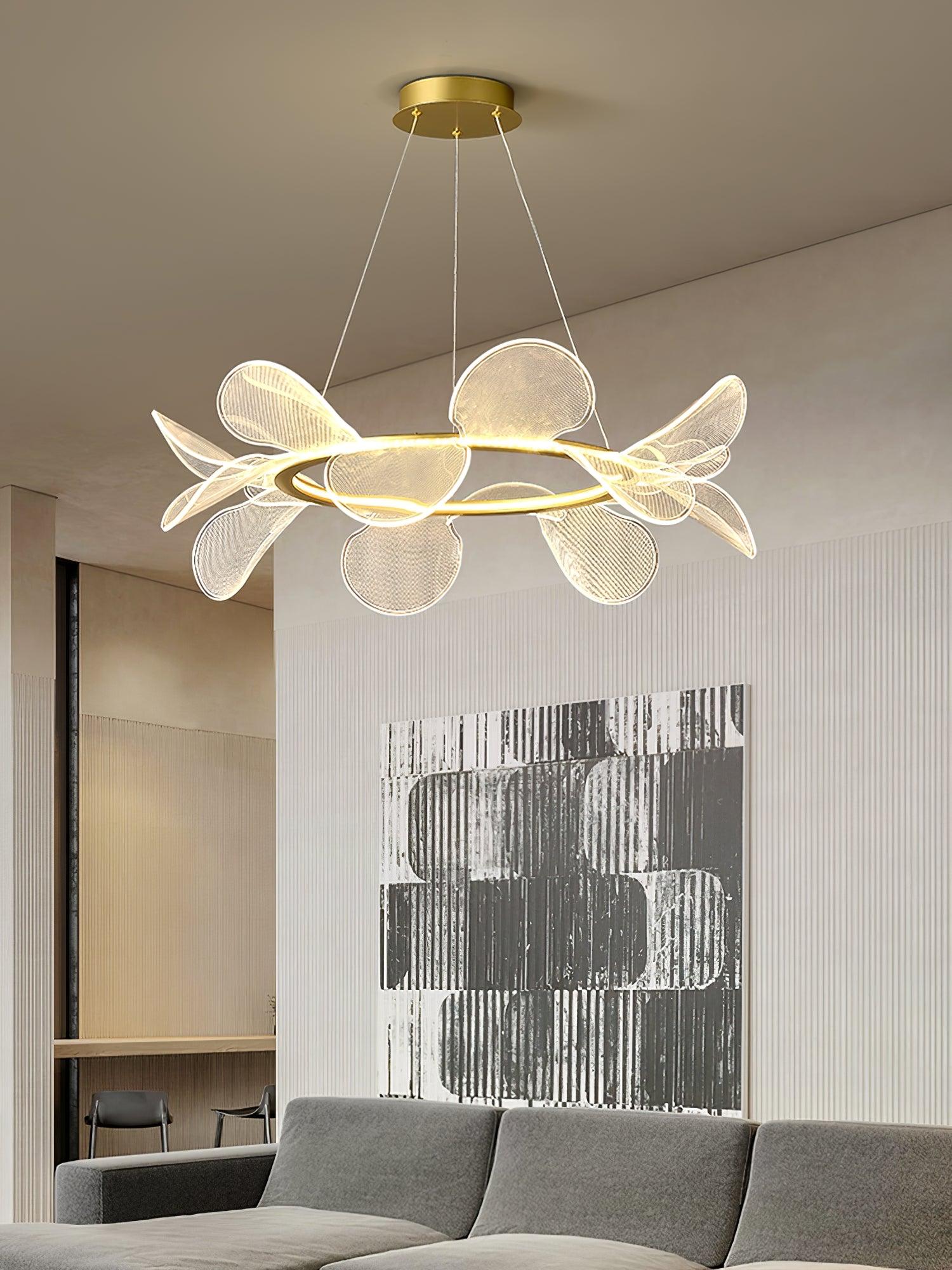 Lustra Chandelier Bain Flying Flowers Acrylic - Neutral Decor