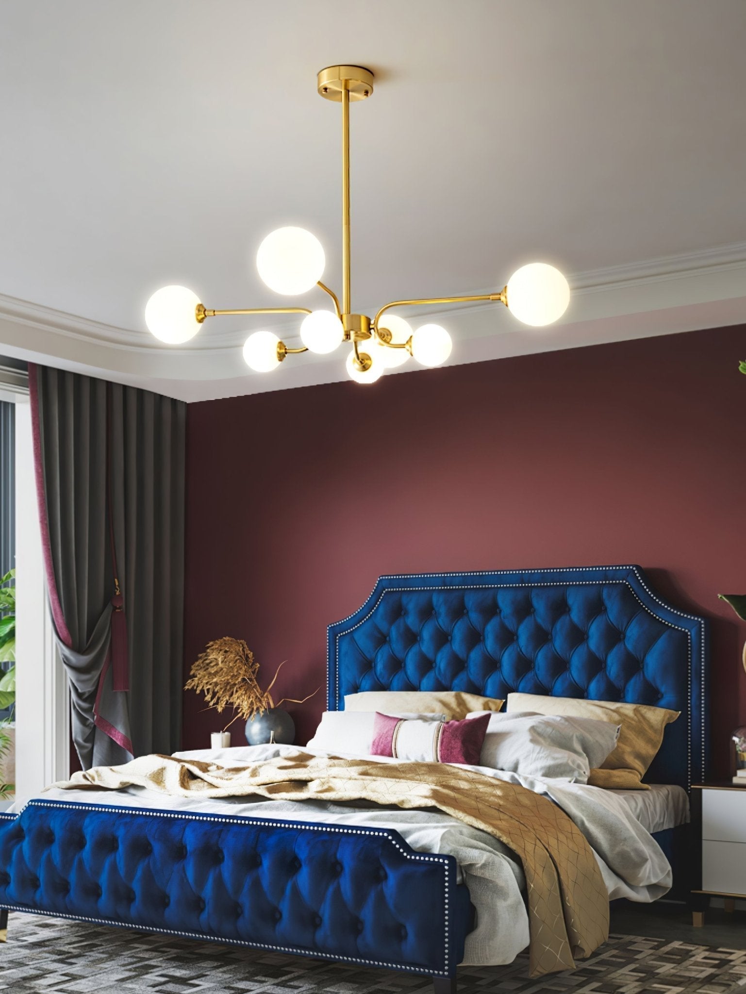Wace Chandelier Globe Arm Modern