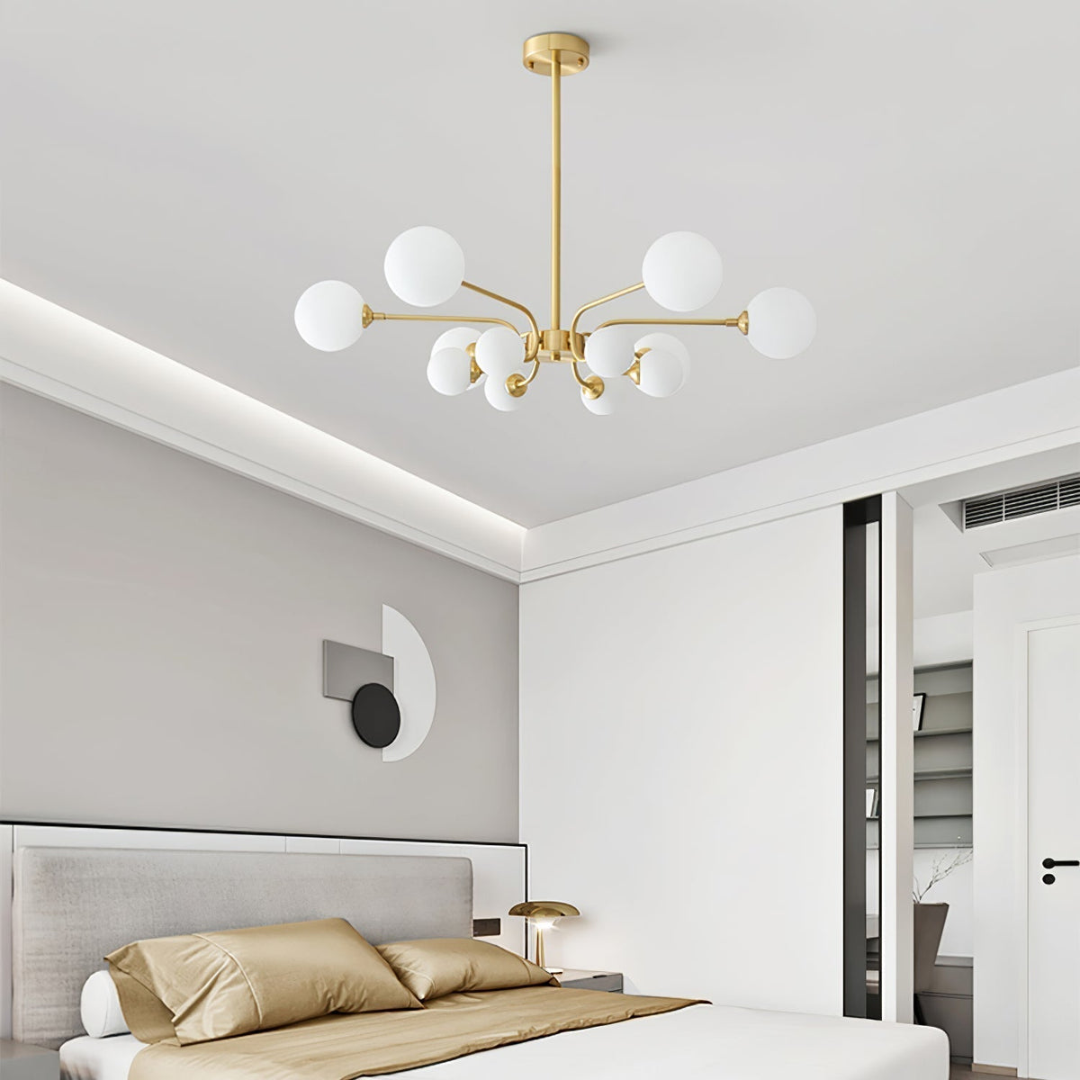 Wace Chandelier Globe Arm Modern