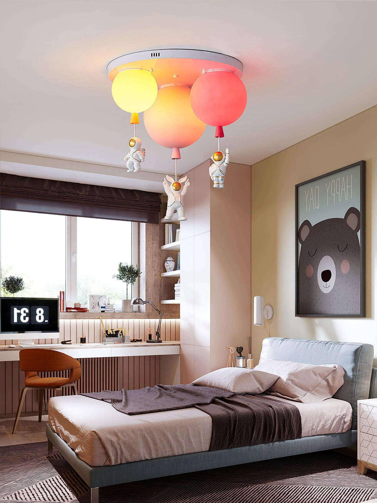 Gorvin Frosted Balloon Combination Ceiling Lamp